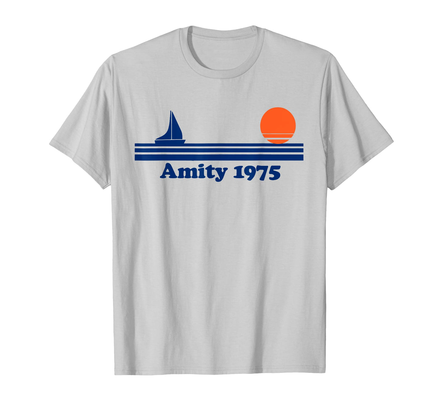 Vintage Amity 1975 Sunset Retro Sailboat Sunrise Summer T-Shirt