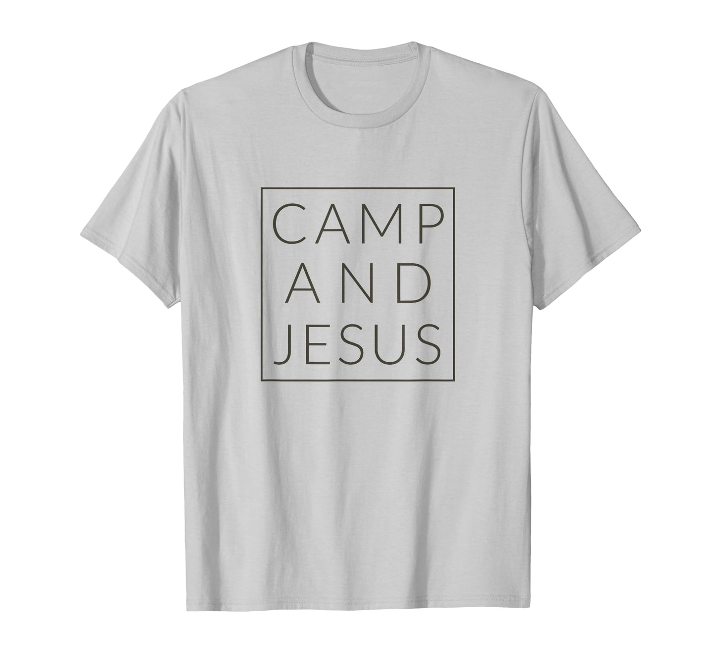 Camp and Jesus, Christian Minimal Camping Tee Shirt T-Shirt