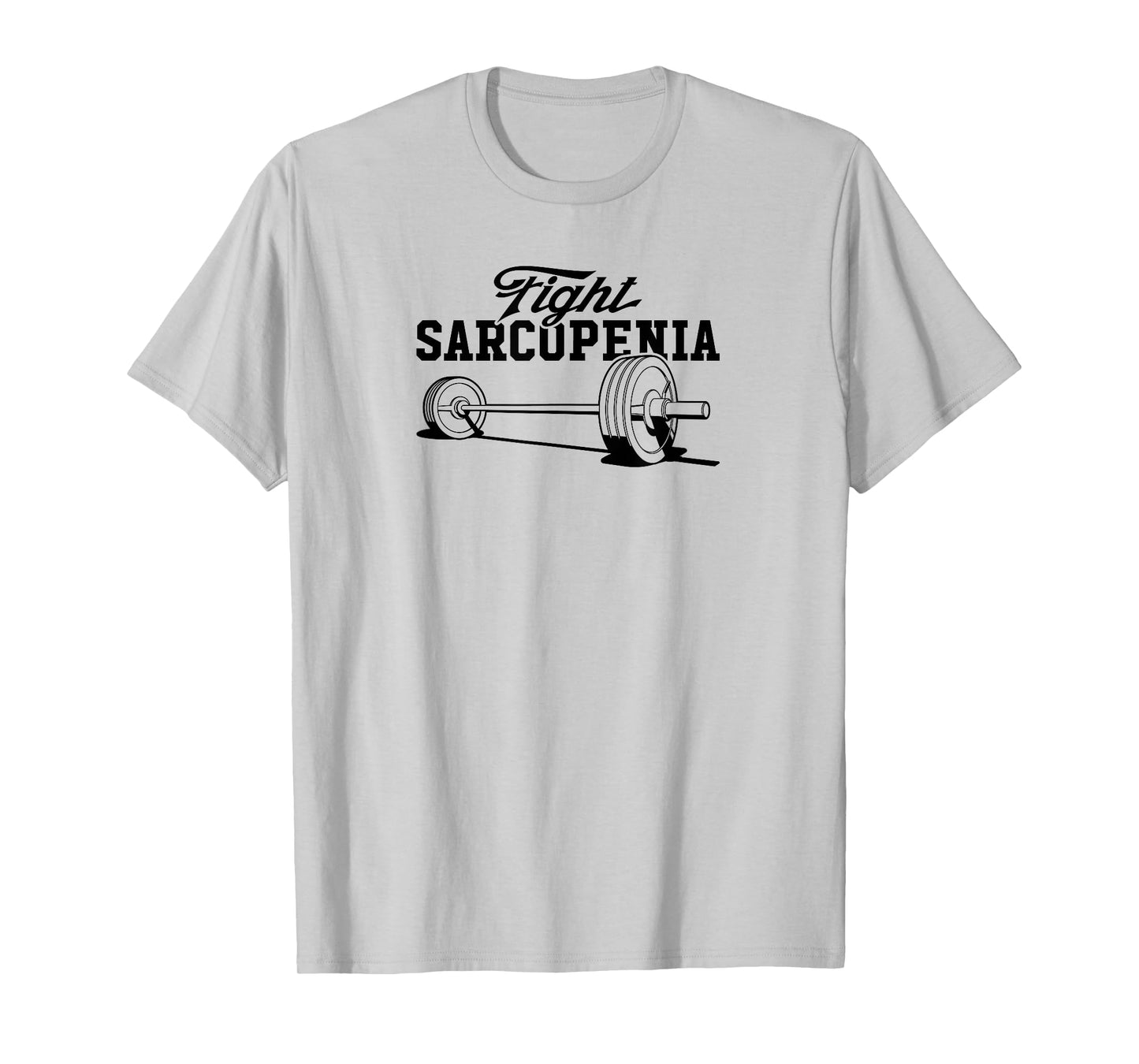 Fight Sarcopenia Barbell for Baby Boomers Exercise Scientist T-Shirt