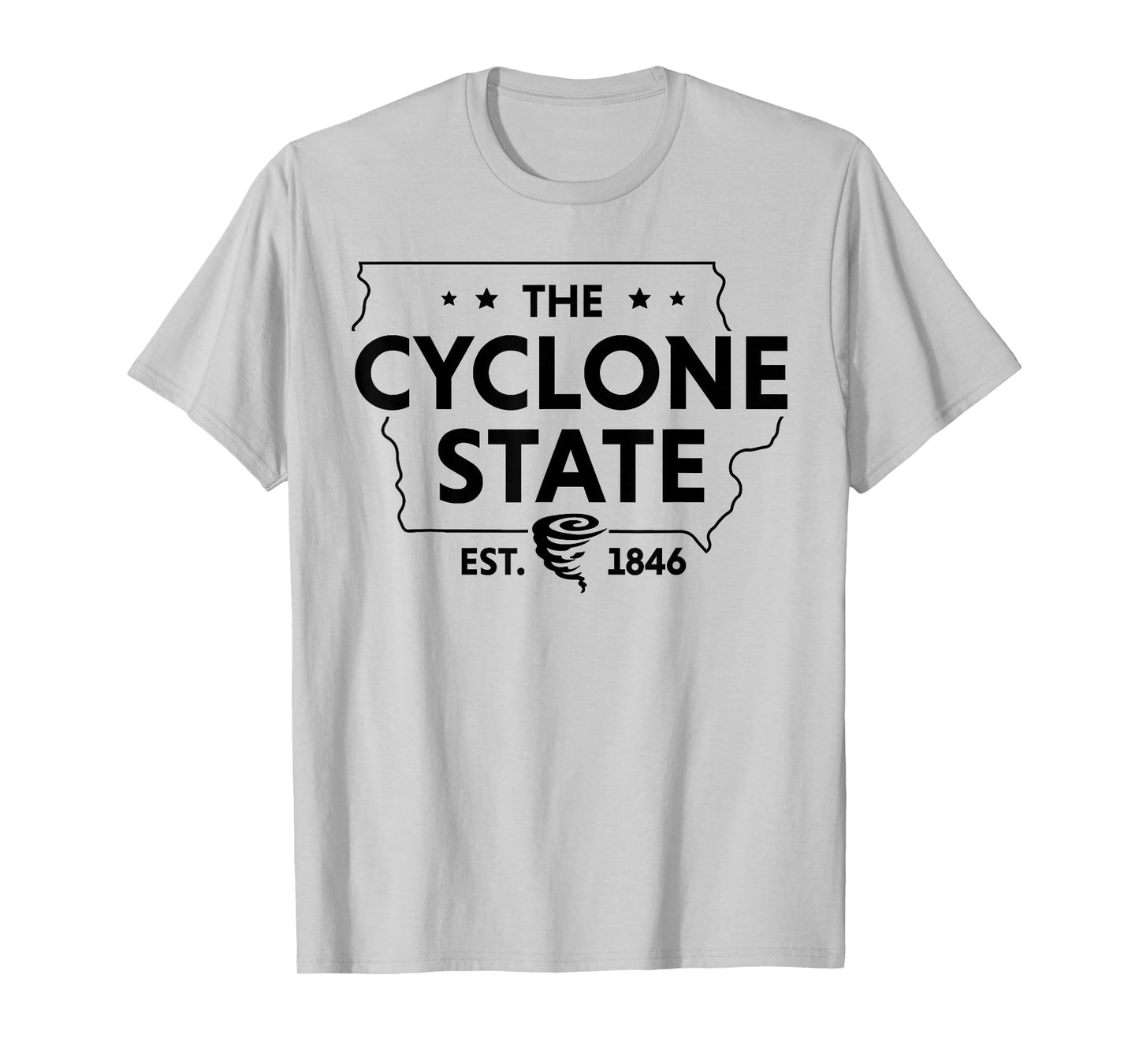 The Cyclone State Iowa Map Proud EST 1846 For Men Women T-Shirt