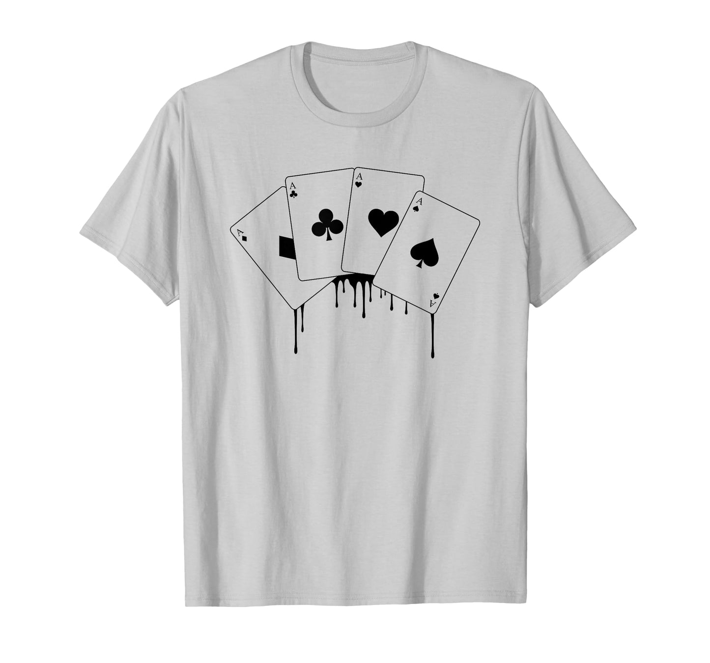 Vintage Hearts Spades Diamonds Clubs Graphic Casino Poker T-Shirt