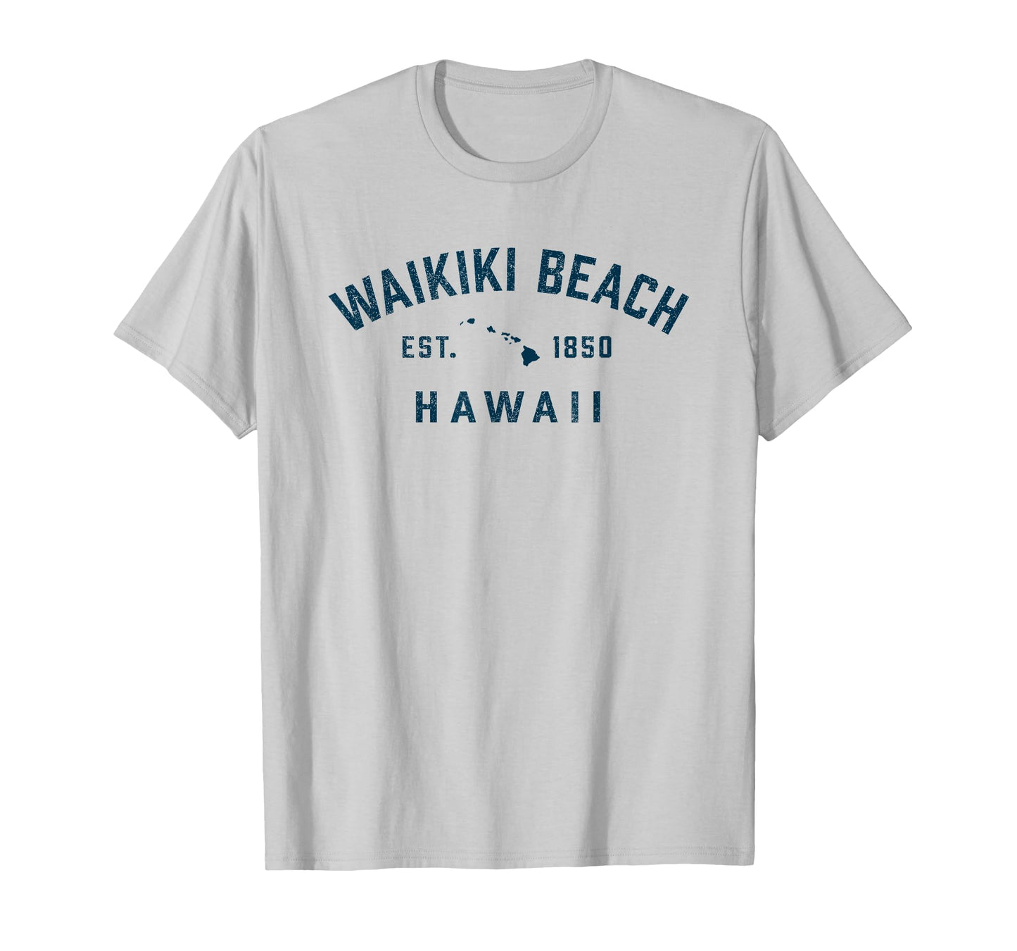 Vintage Waikiki Beach Hawaii Throwback Retro Souvenir Mens T-Shirt