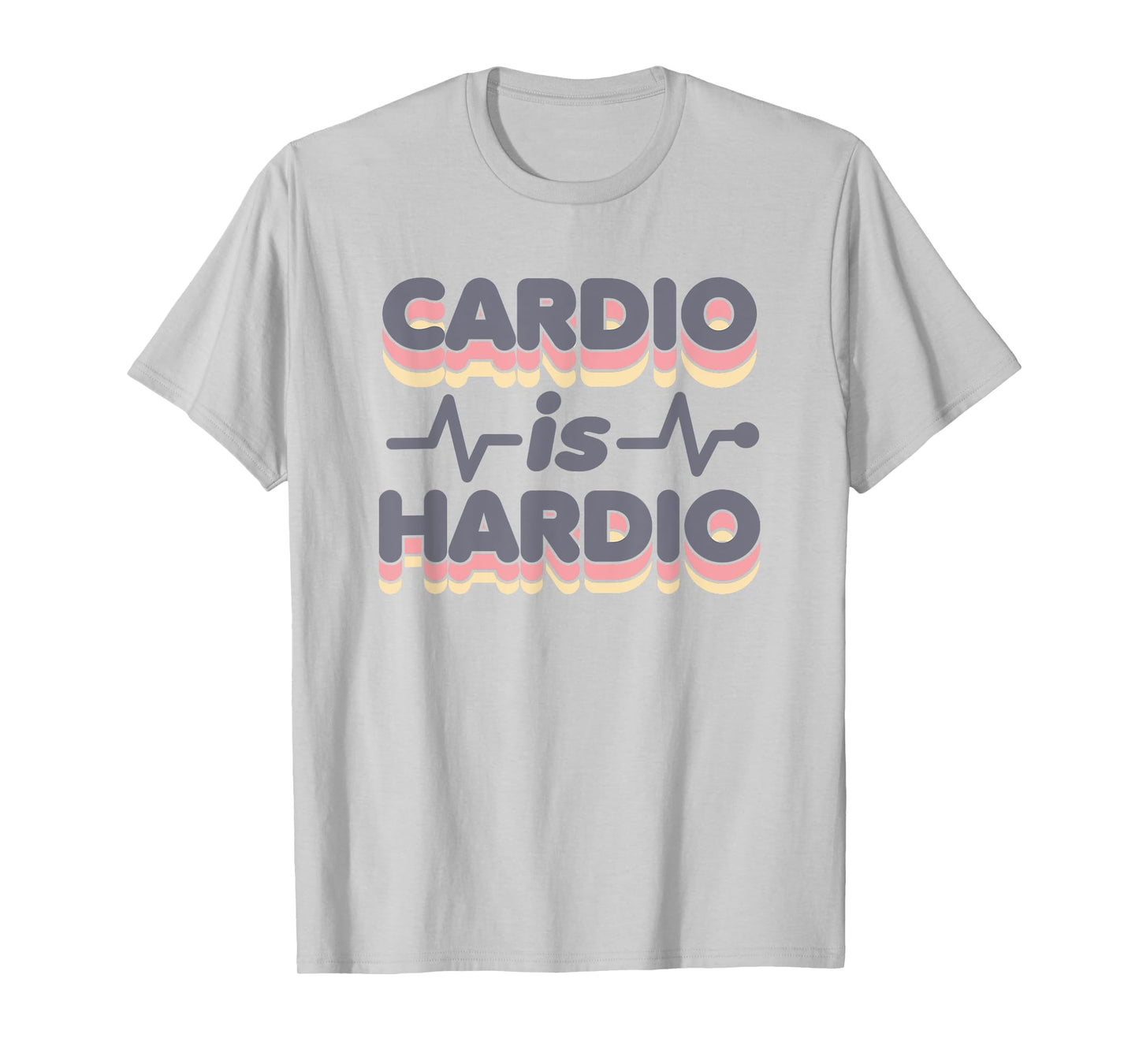 Cardio is Hardio Funny Gym Running Retro 70s Fitness T-Shirt