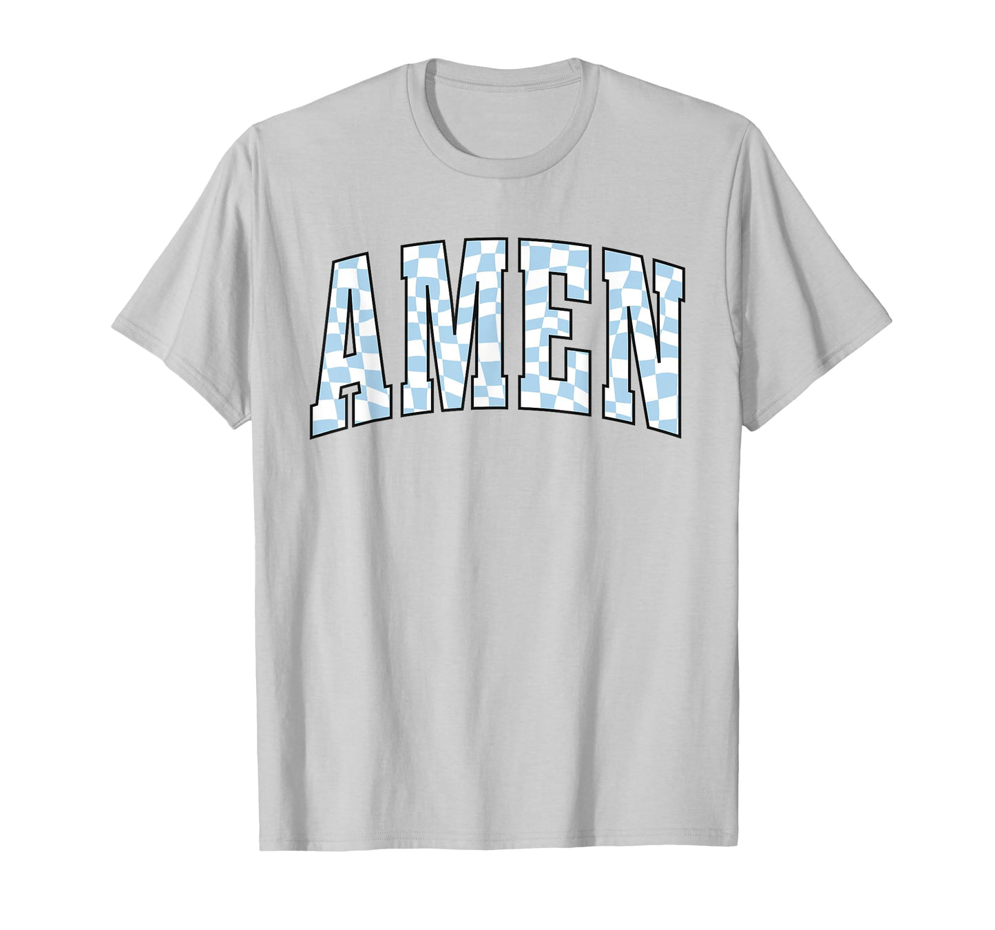 Amen Religious Checkerboard Christian Bible Verse Jesus T-Shirt