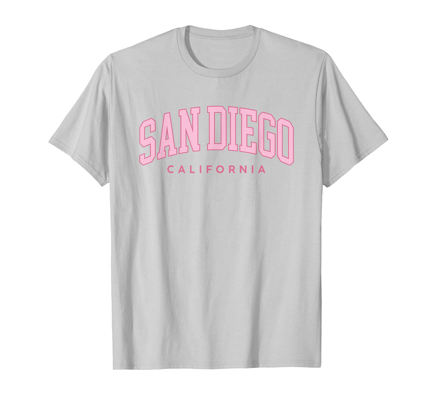 San Diego California Retro Preppy Throwback Pink Girls T-Shirt