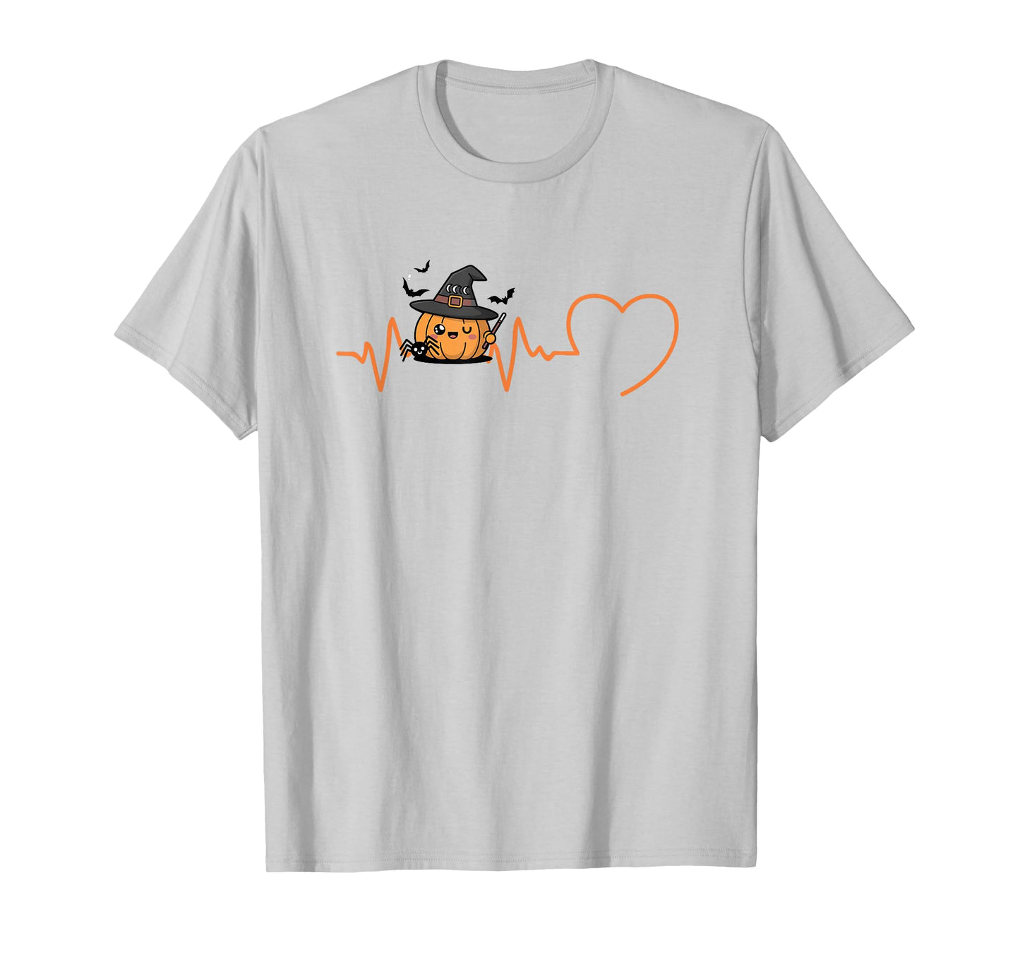 Pumpkin Heartbeat Halloween Kawaii Pumpkin Witch T-Shirt