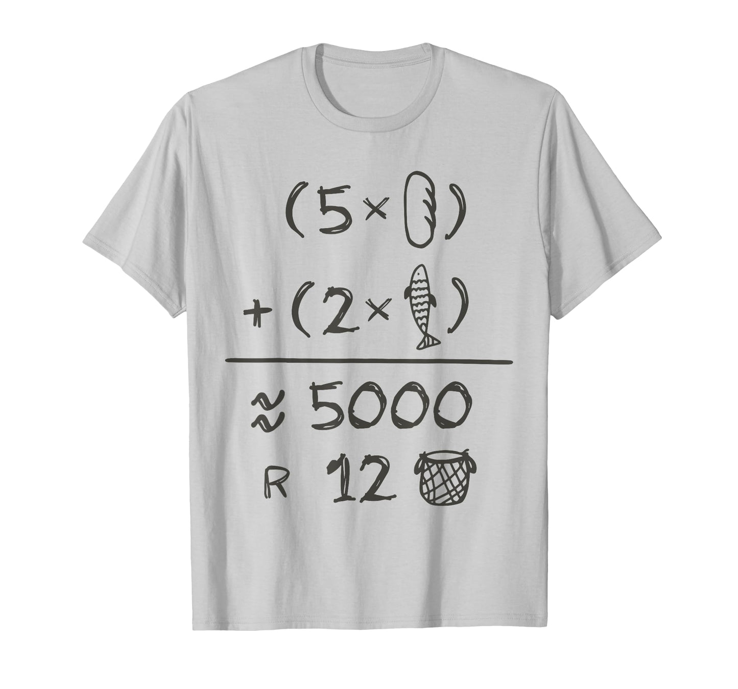 5 Loaves 2 Fishes 5000 Chosen Christian Bible Jesus Saying T-Shirt