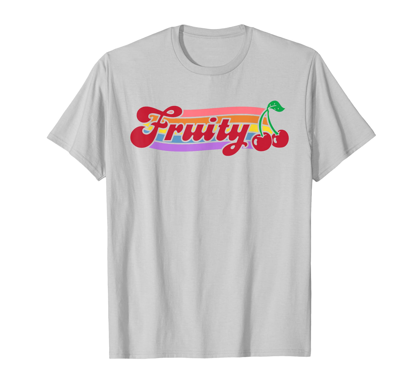 Vintage Fruity Cherry Nonbinary Lesbian Subtle Pride Sapphic T-Shirt