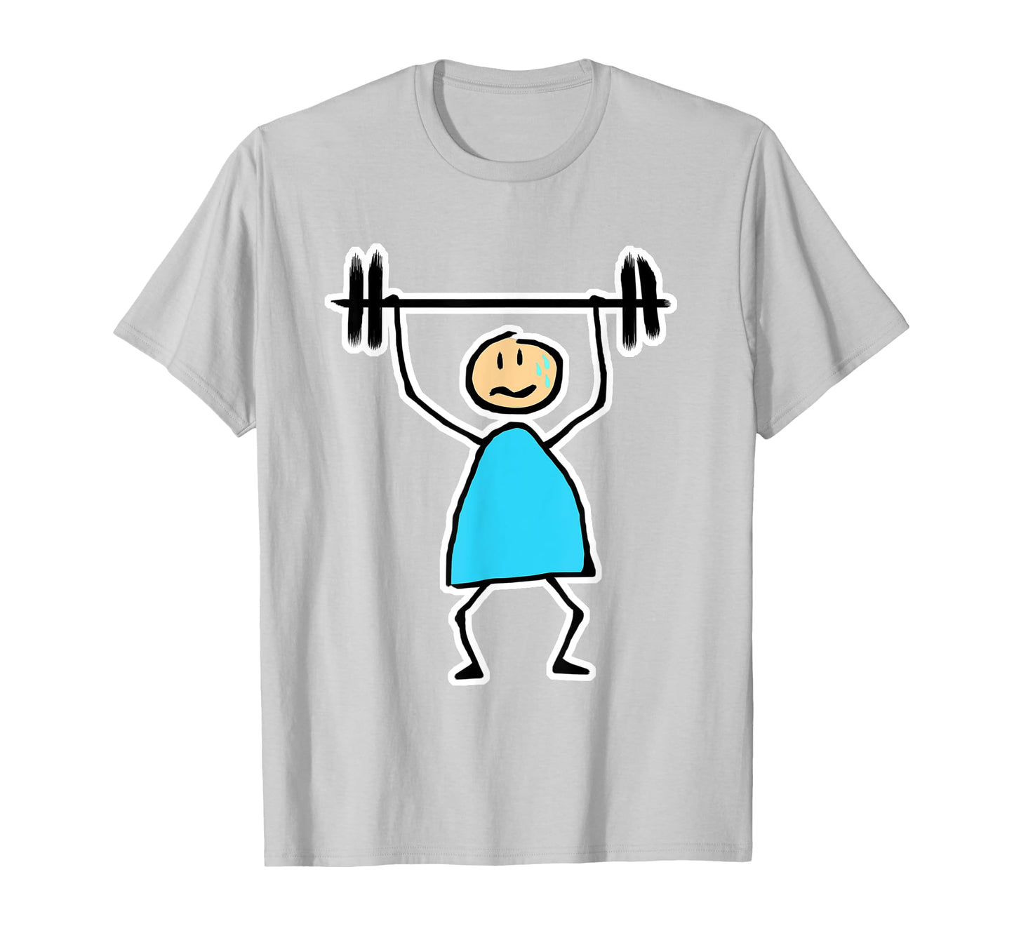 Novelty Tee Store Unisex Gym T-Shirt White Small Classic Fit U-Neck Short Sleeve Cartoon Gym T-Shirt