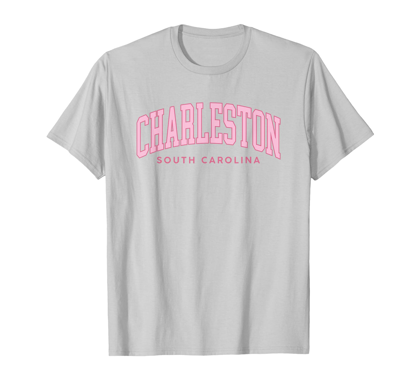 Charleston South Carolina Retro Preppy Throwback Pink Girls T-Shirt