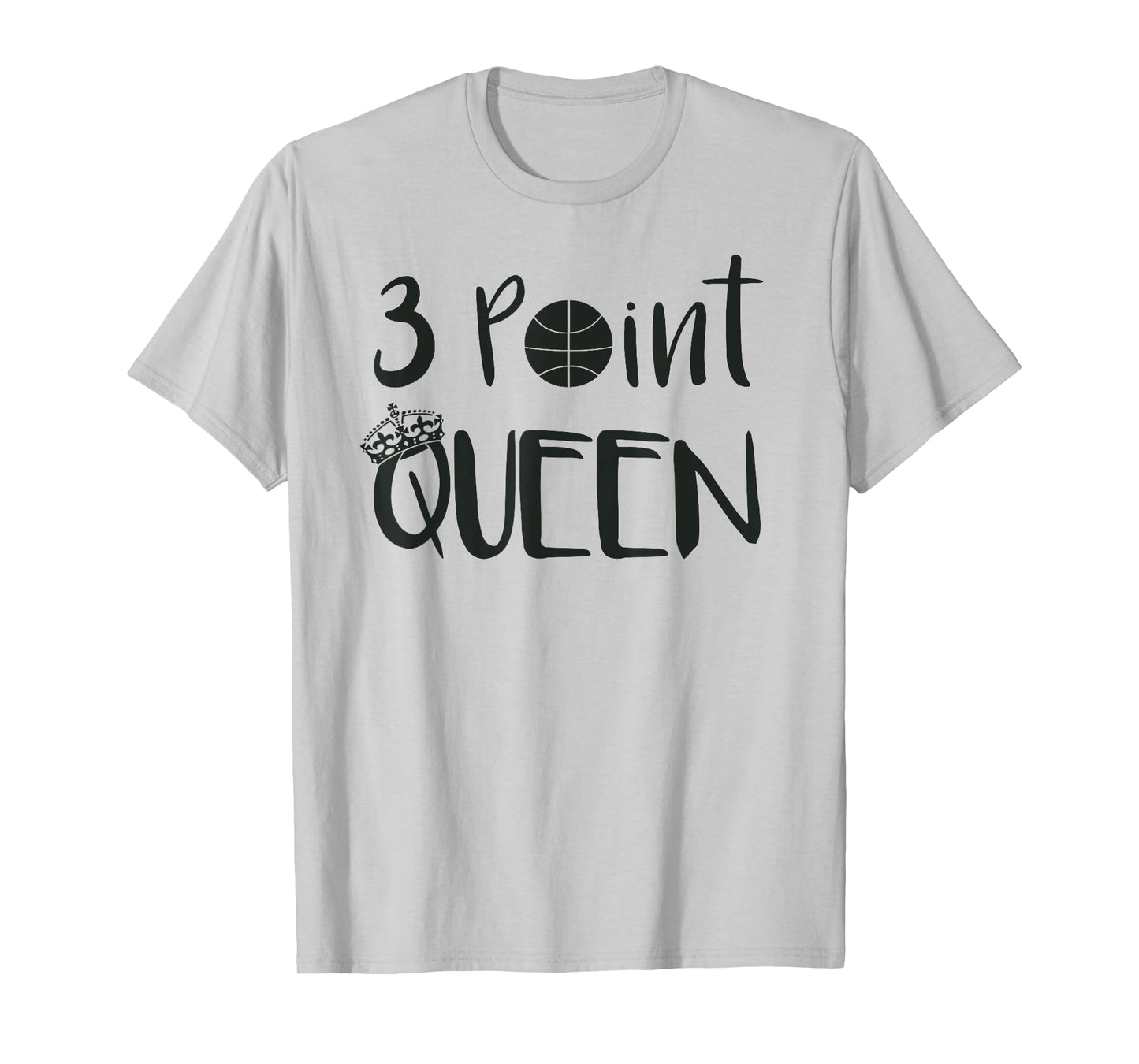Youth Basketball Shirt 3 Point Queen Cute Girls Sports Gift T-Shirt
