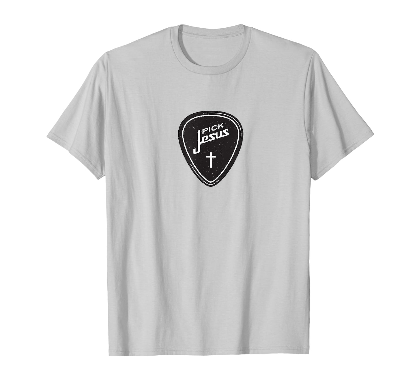 Christian Shirt - Vintage Guitar Pick Jesus Cross Worship T-Shirt