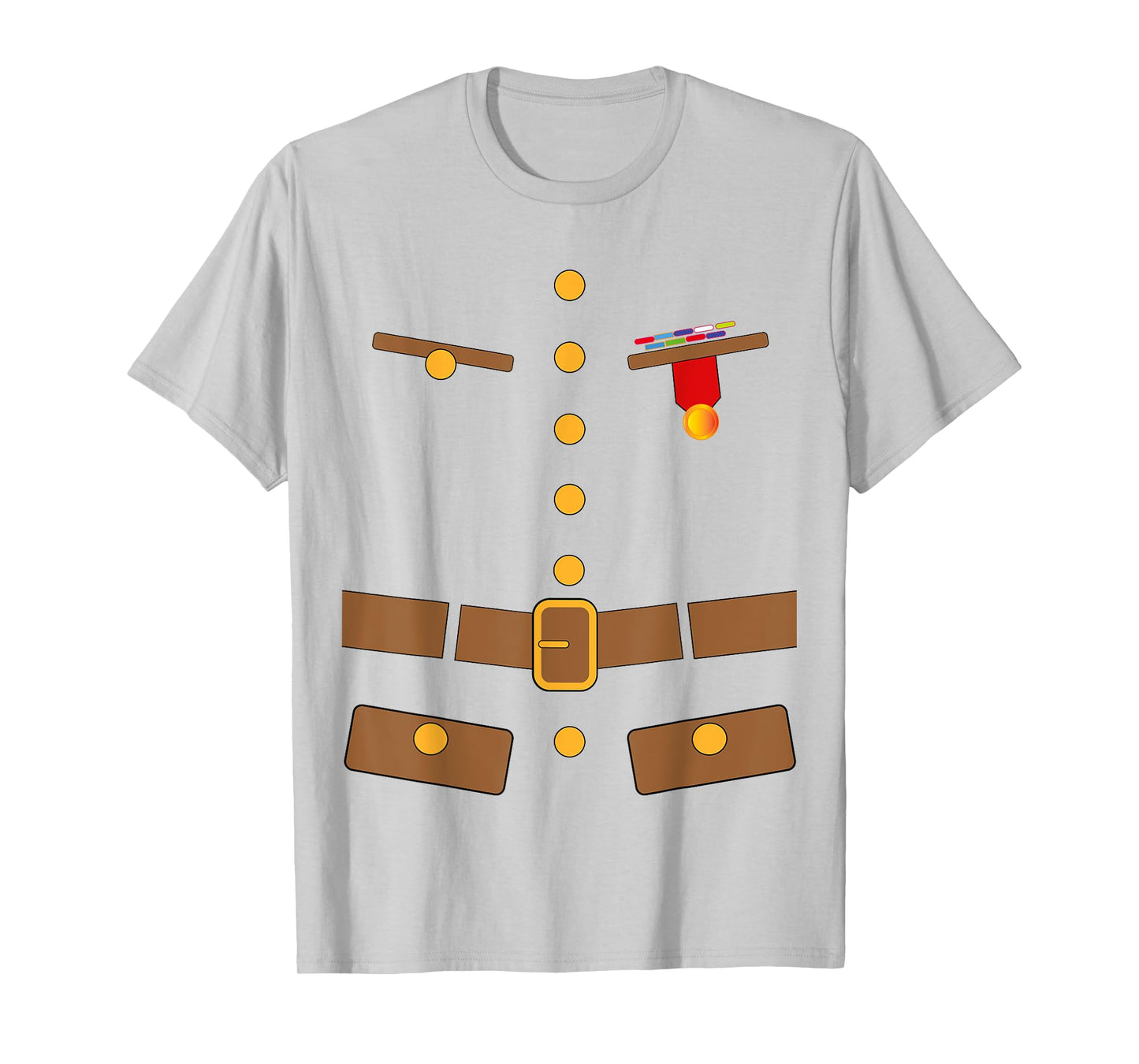 Party Theme Colonel Outfit Col Vest Color Mustard Costume T-Shirt
