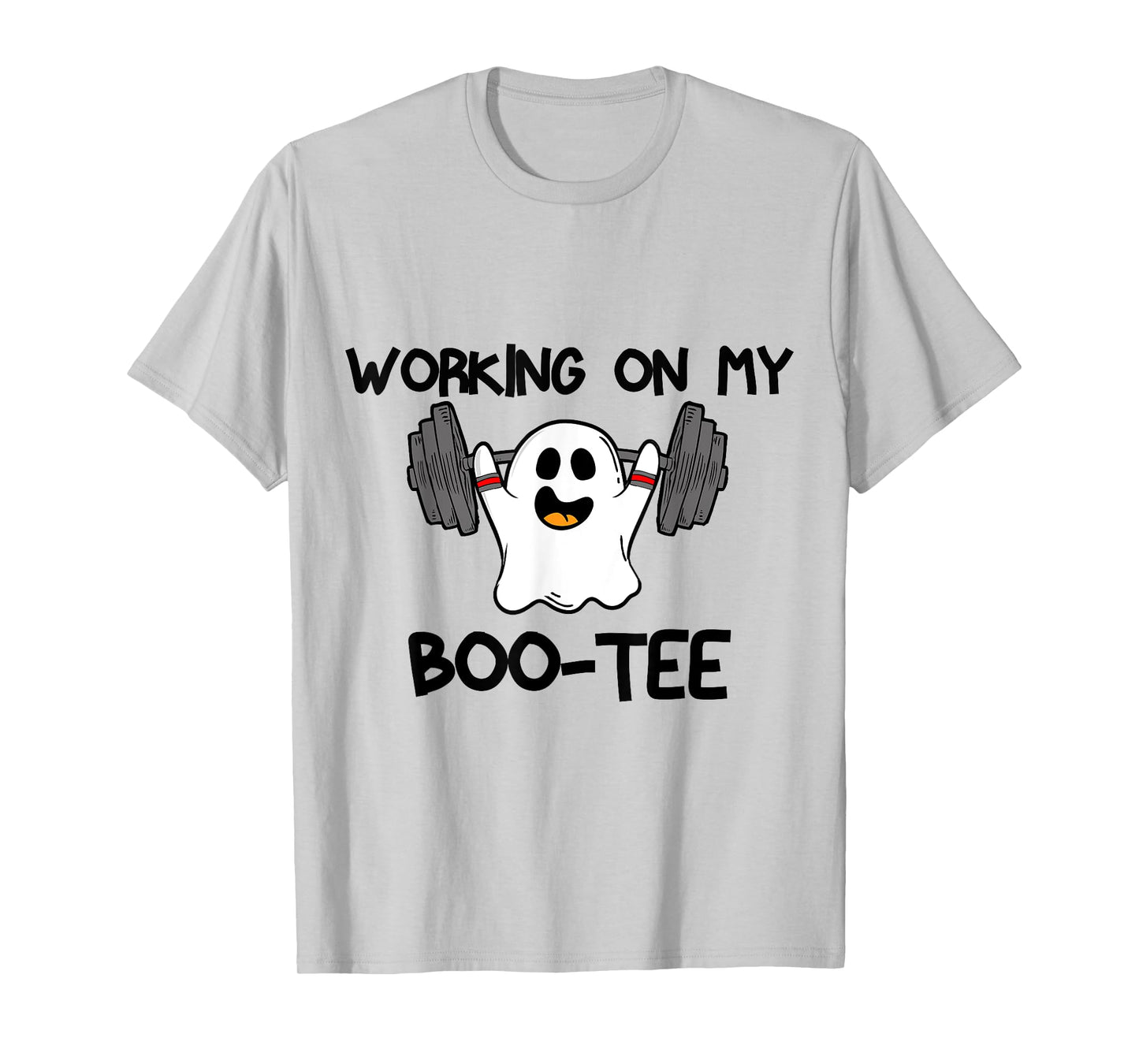 Working On My Booty Boo Ty Funny Halloween Gym Ghost T-Shirt