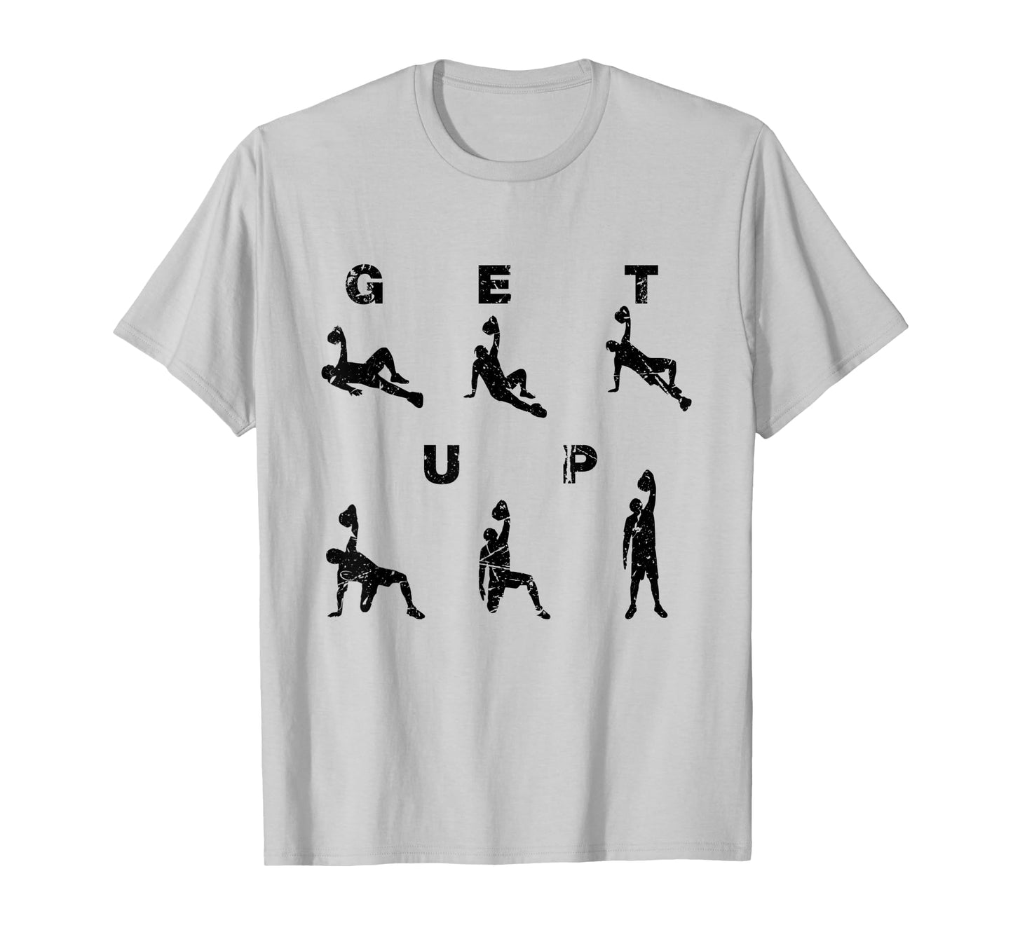 Kettlebell Men Women Workout Turkish Get Up Training T-Shirt