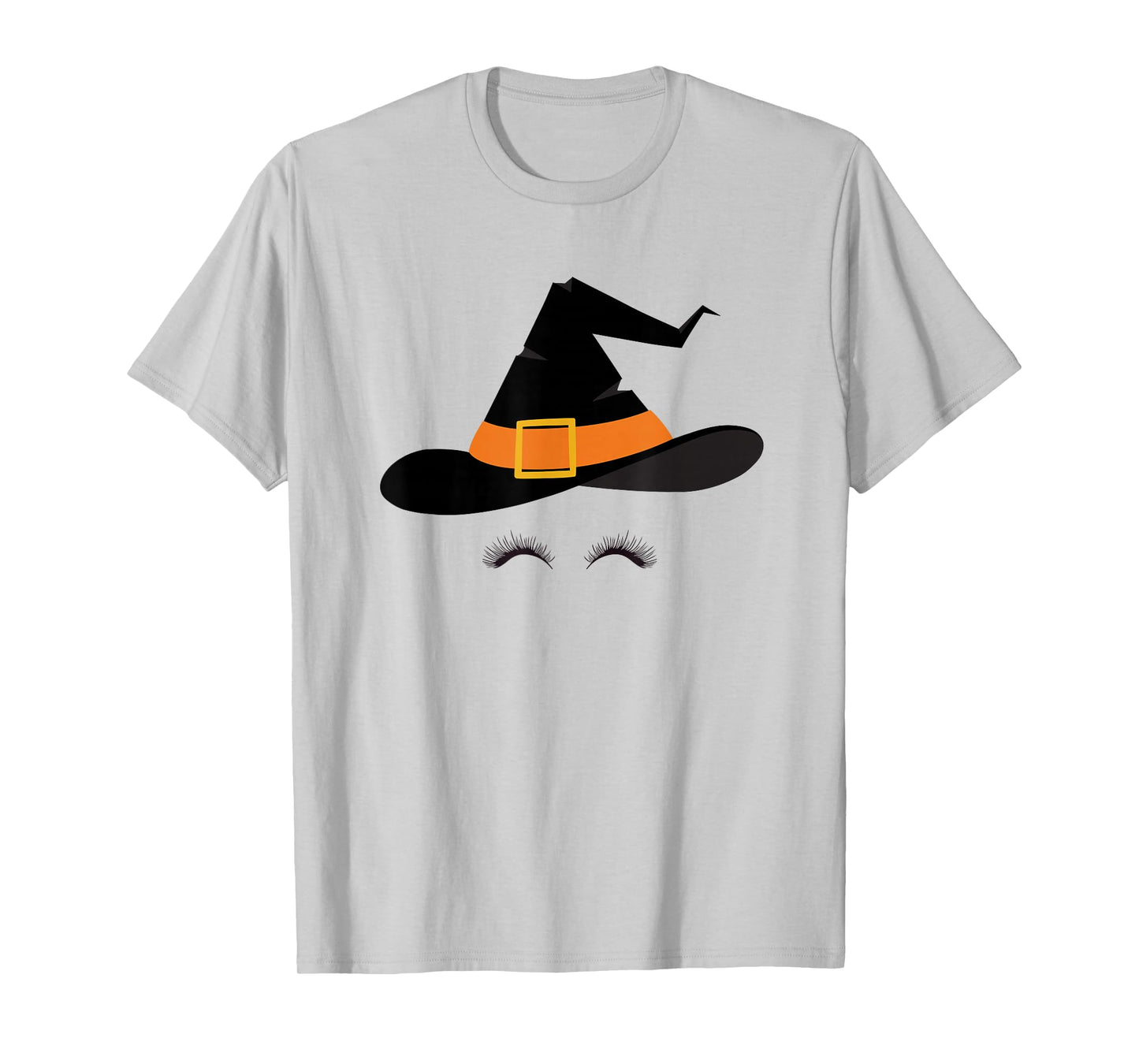 Witch Hat and Eyelashes Cute Halloween Magic Style T-Shirt
