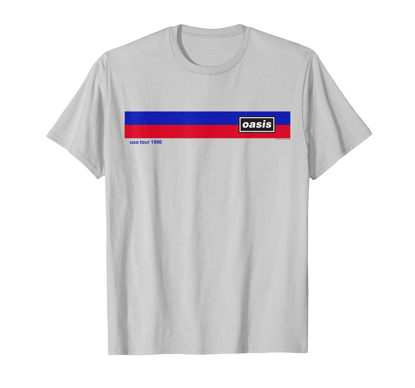 Oasis – Amazon Exclusive Vintage USA Tour 1996 Baby Blue T-Shirt