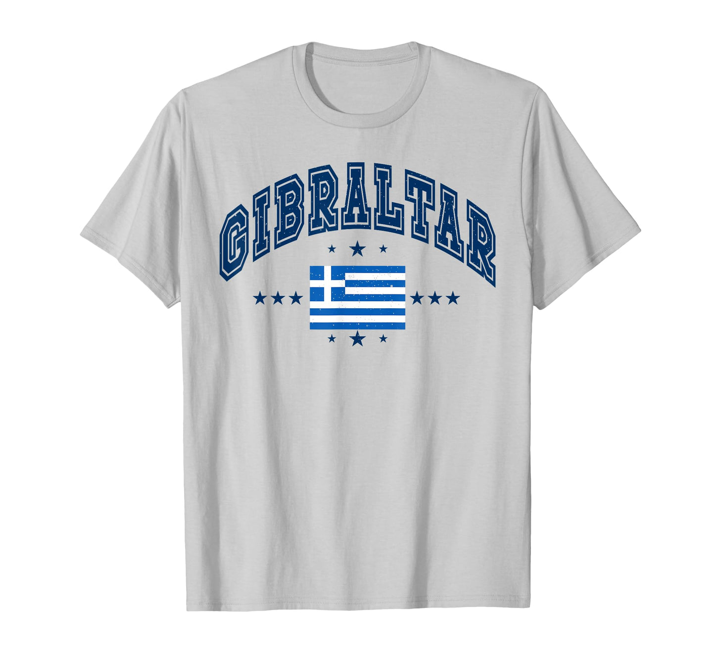 Retro Gibraltar Men Women Athletic Throwback Flag T-Shirt