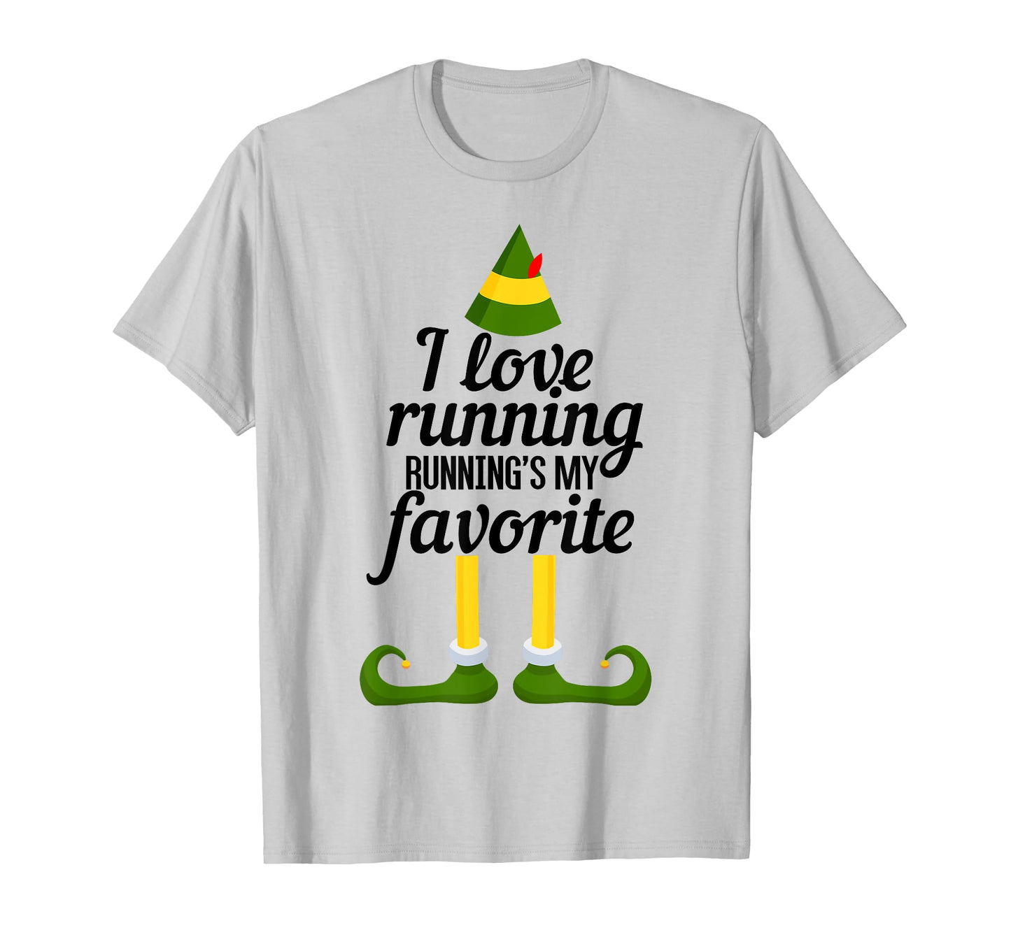 I Love Running, Running's My Favorite Funny Christmas TShirt T-Shirt