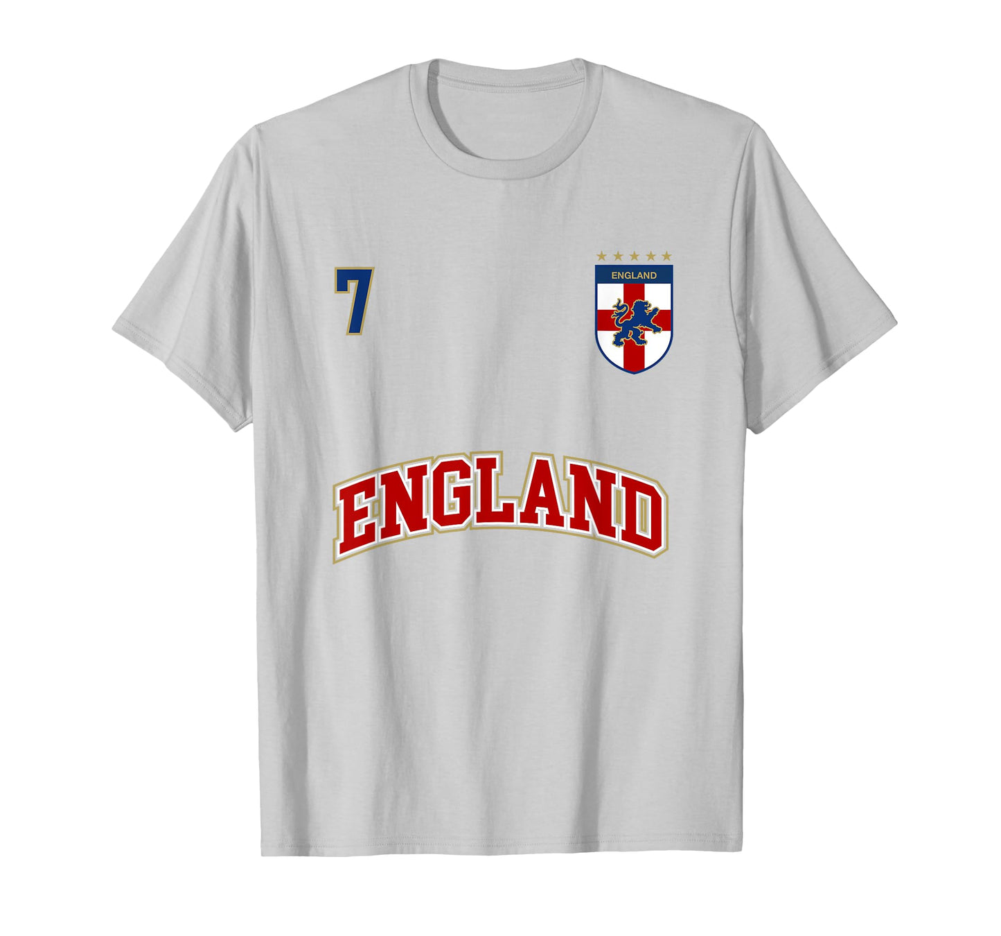 England Football Team Shirt Number 7 + BACK English Flag T-Shirt