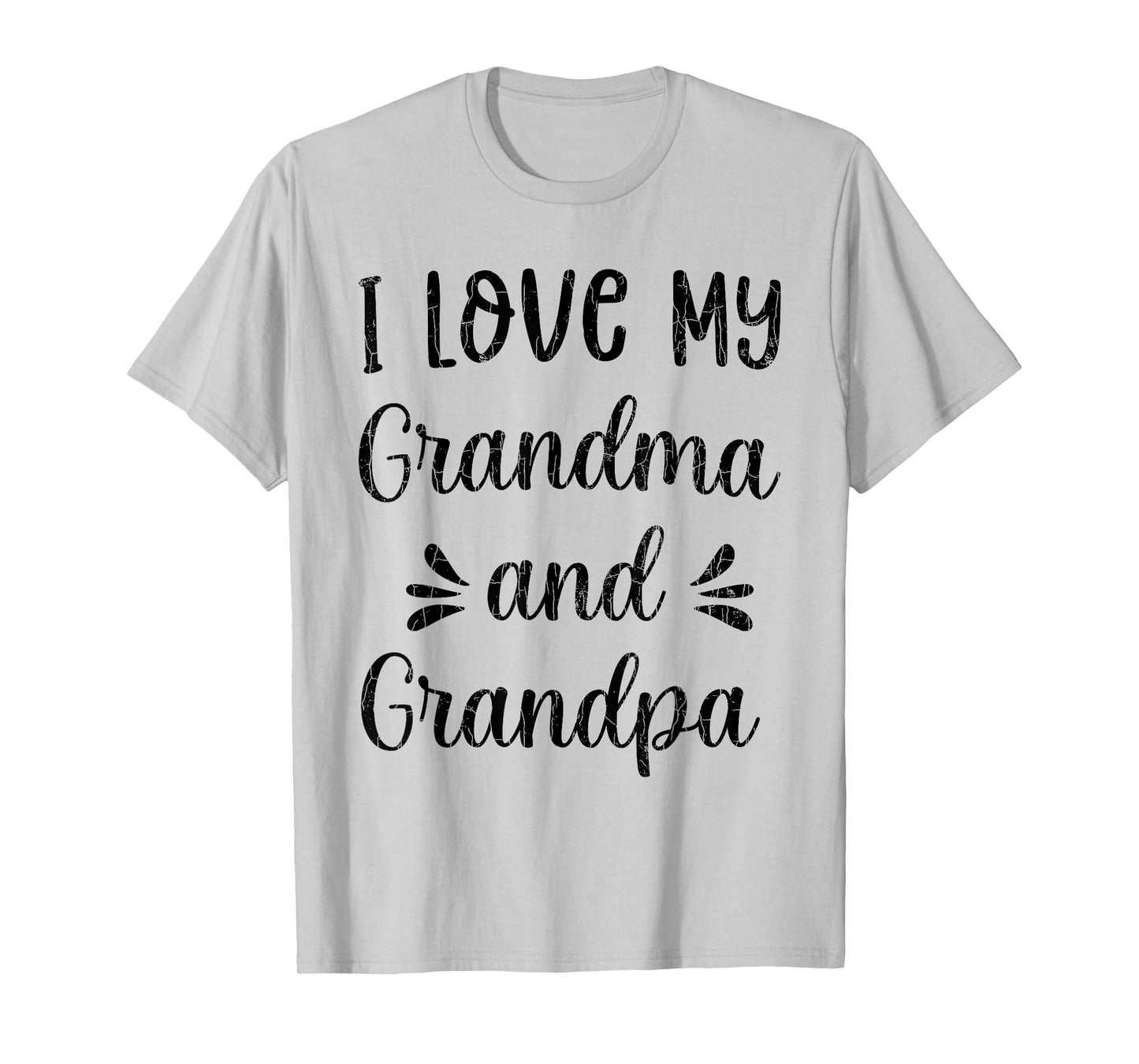 I Love My Grandma And Grandpa Funny Grandparents Graphic T-Shirt