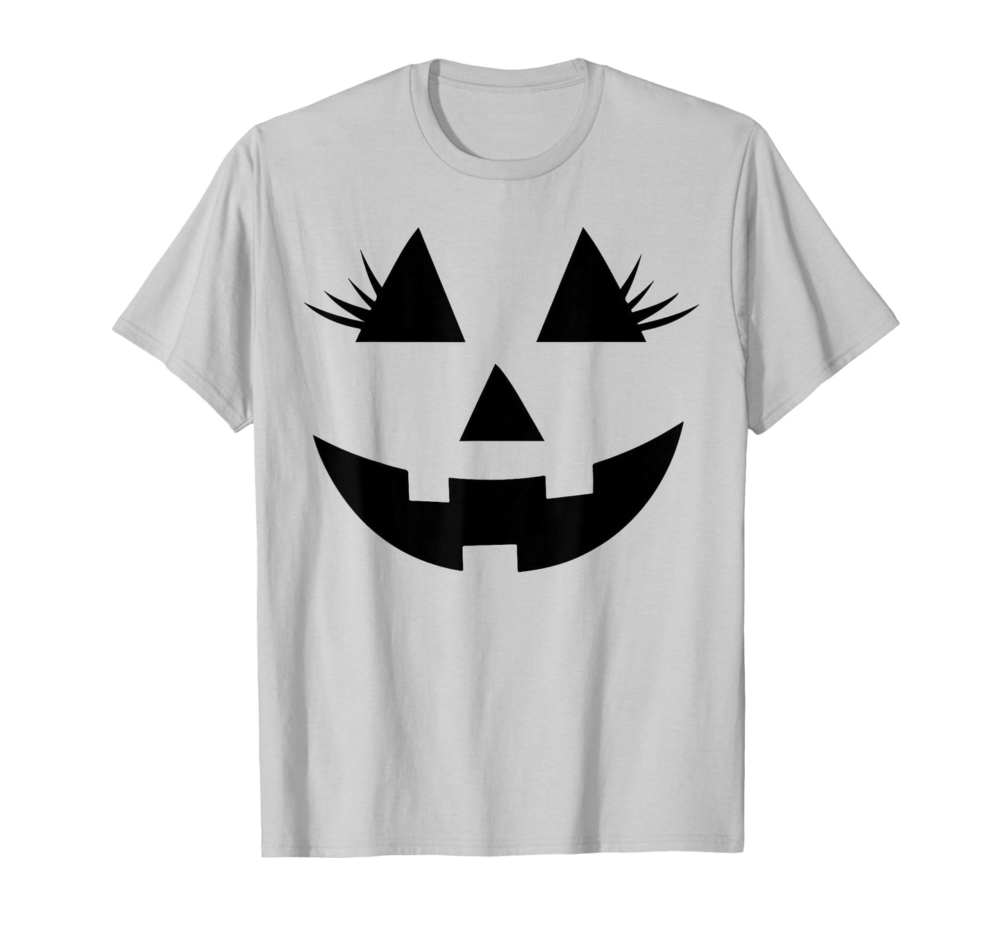 Funny Jack O Lantern Face Pumpkin Eyelashes Hallowen Costume T-Shirt