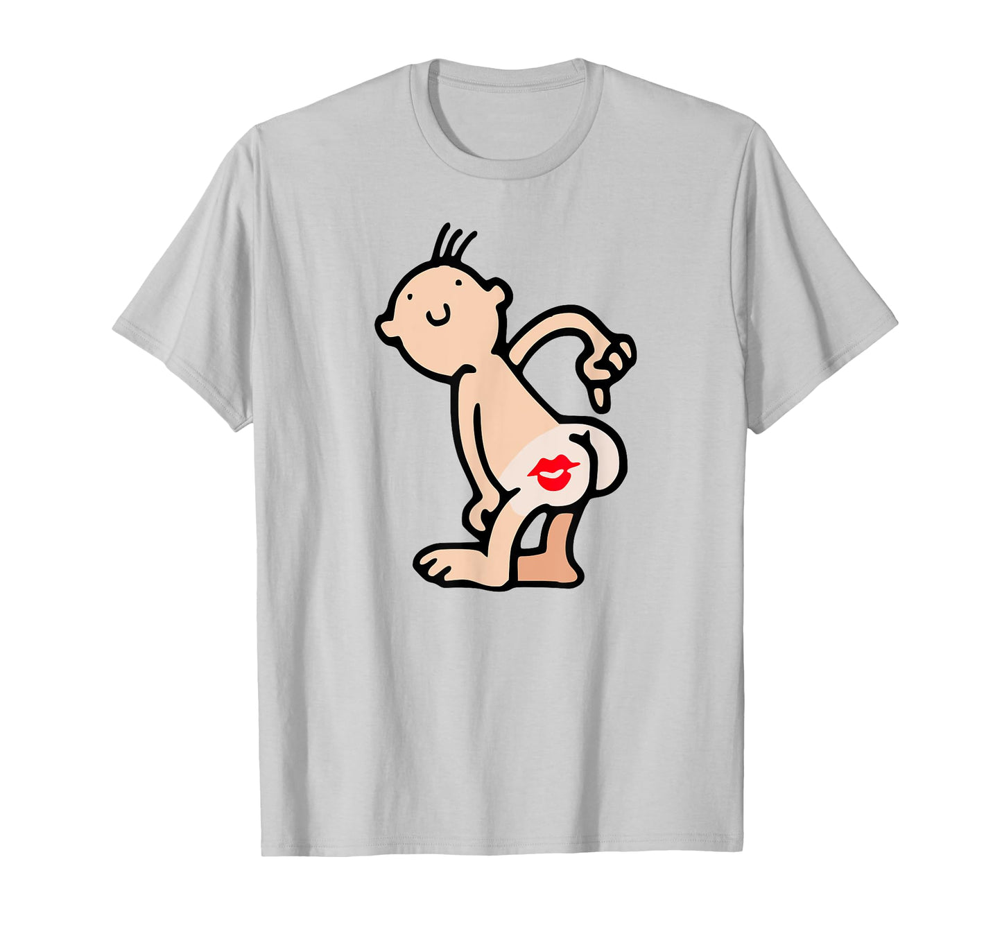 Just Kiss My Ass Tee Shirt Big Red Kisser On My Butt T-Shirt