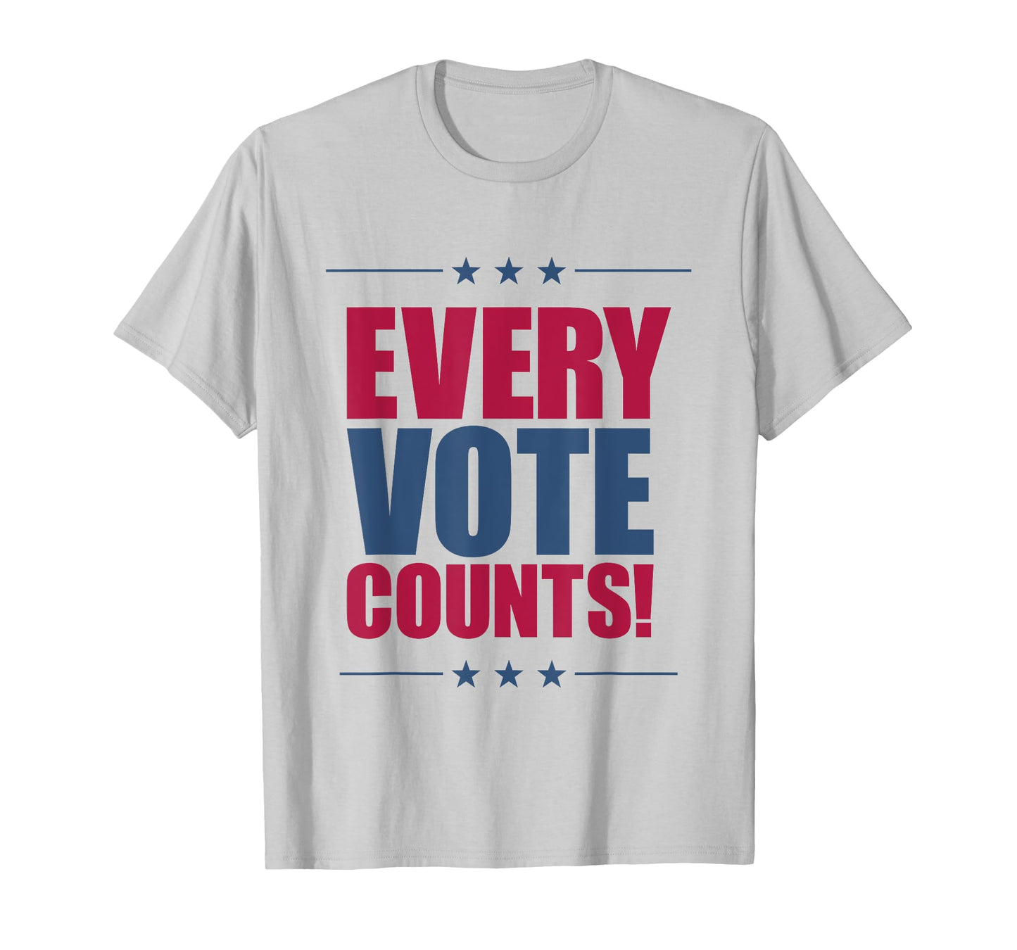 Vote Tshirt Women Men Voice Counts Red Blue 2024 Election T-Shirt