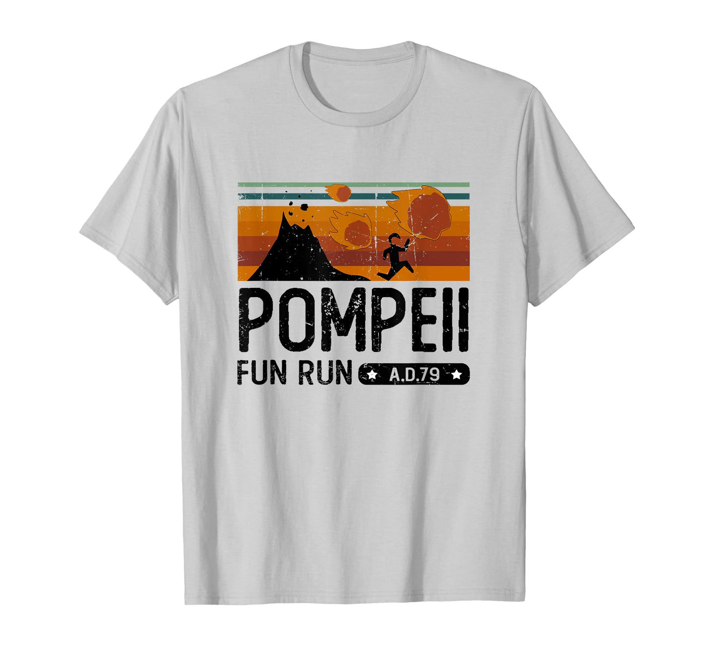Pompeii Fun Run 79 AD Retro Vintage T-Shirt T-Shirt