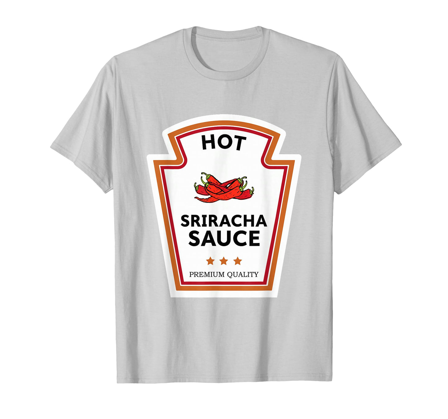 J. Walker Unisex-Adults Hot Sriracha Sauce Condiment Group Costume T-Shirt, Red, Small, Short Sleeve, T-Shirt