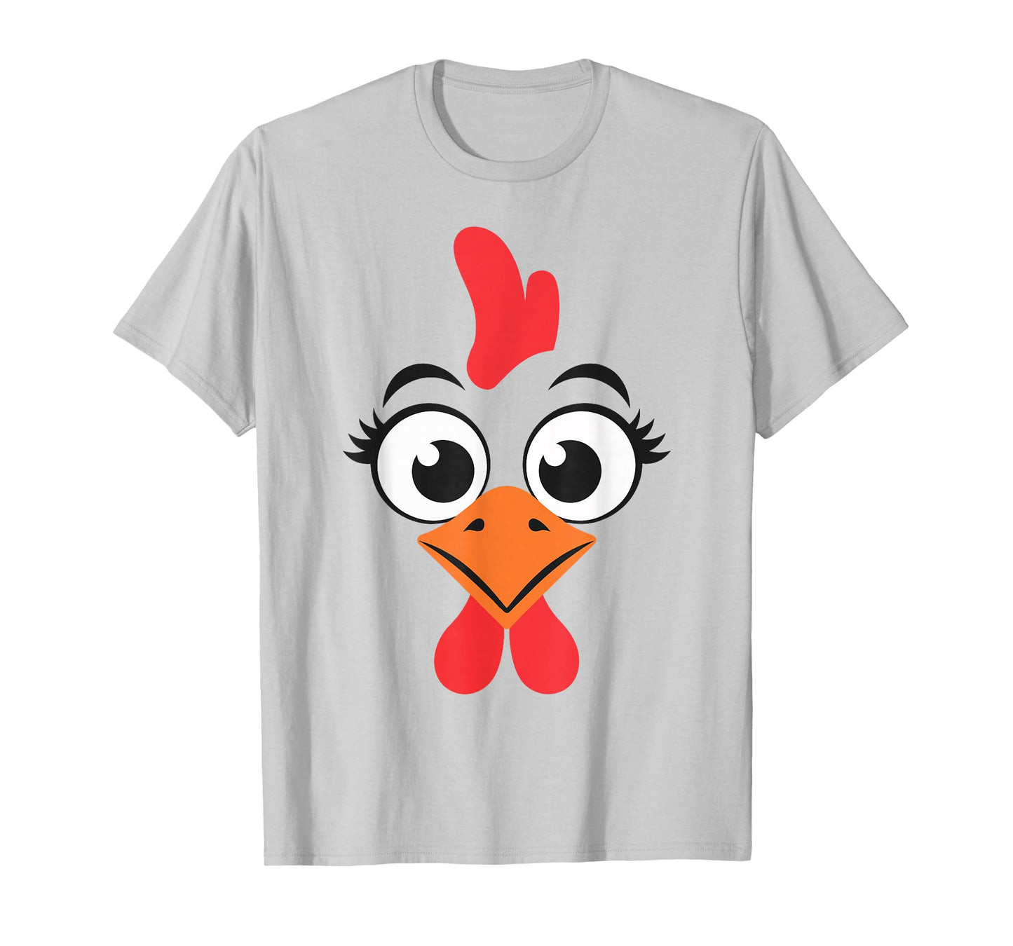 Chicken Shirt Adult Kids Men Women Chicken Hen Face Costume T-Shirt