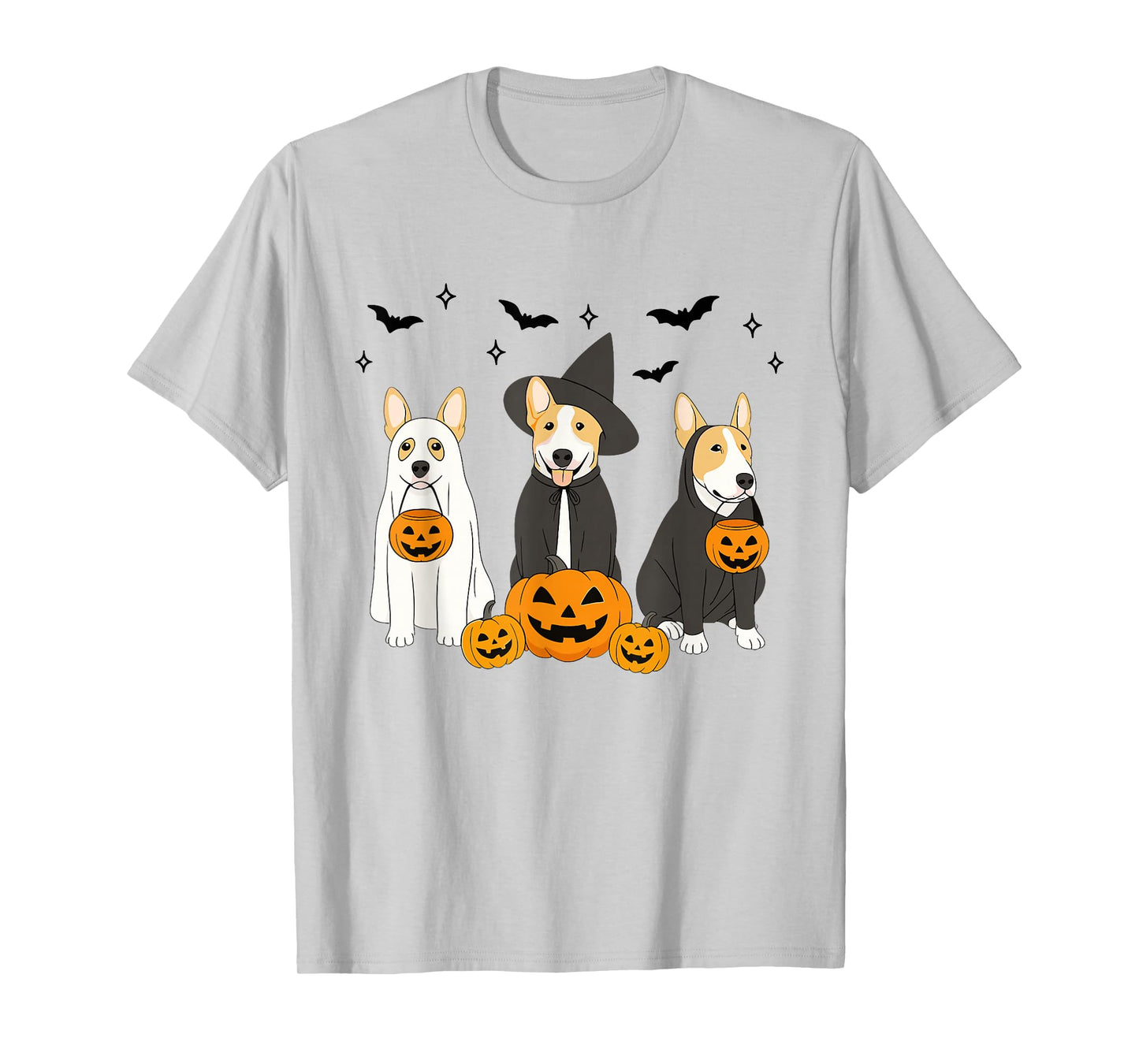 Witch Bull Terrier Halloween Terrier Witch Spooky Dog Mom T-Shirt
