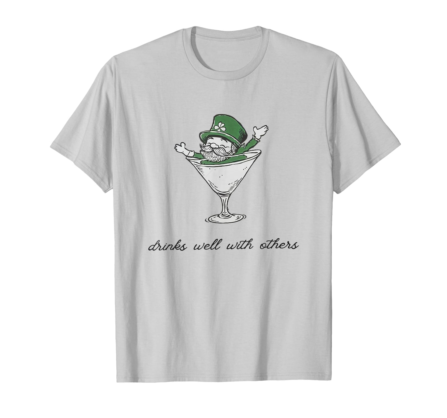 Leprechaun Martini Cocktail St Patrick's Day Womens T-Shirt