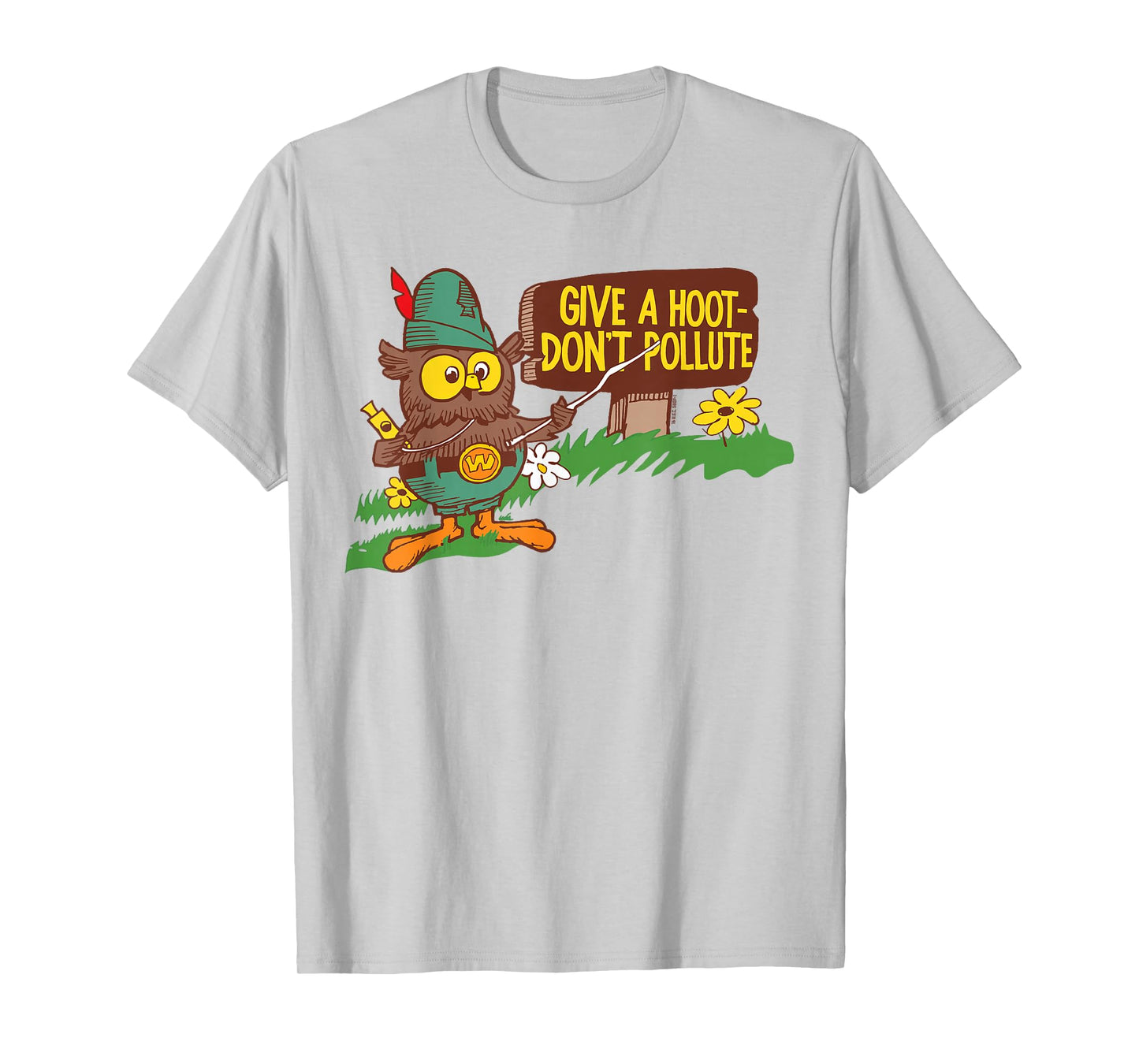 Give A Hoot - Don't Pollute Woodsy Owl Officially Licensed T-Shirt