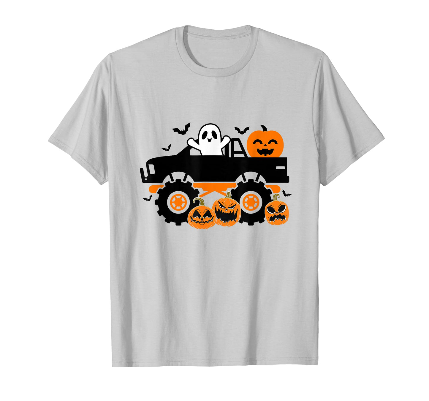 Toddler Monster Truck Ghost Pumpkin Halloween Costume T-Shirt