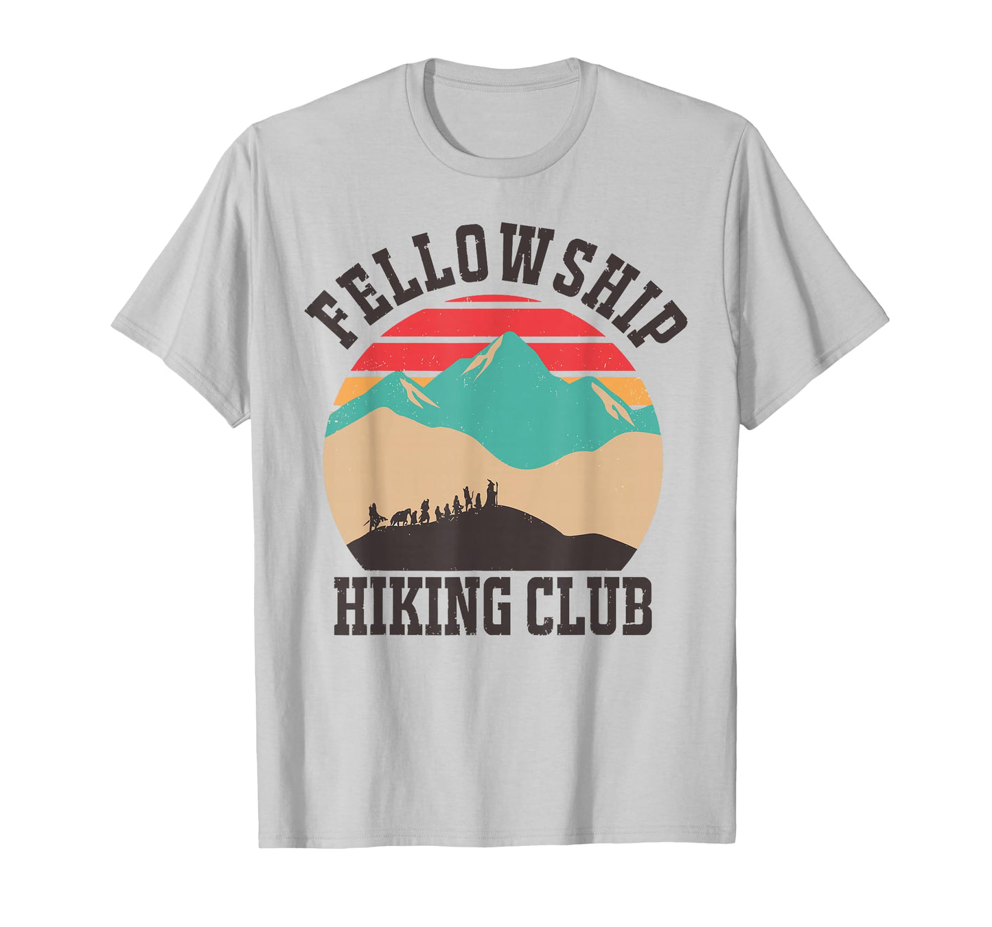 Fellowship Retro Hiking Club Mountain Nature Hiking Camping T-Shirt