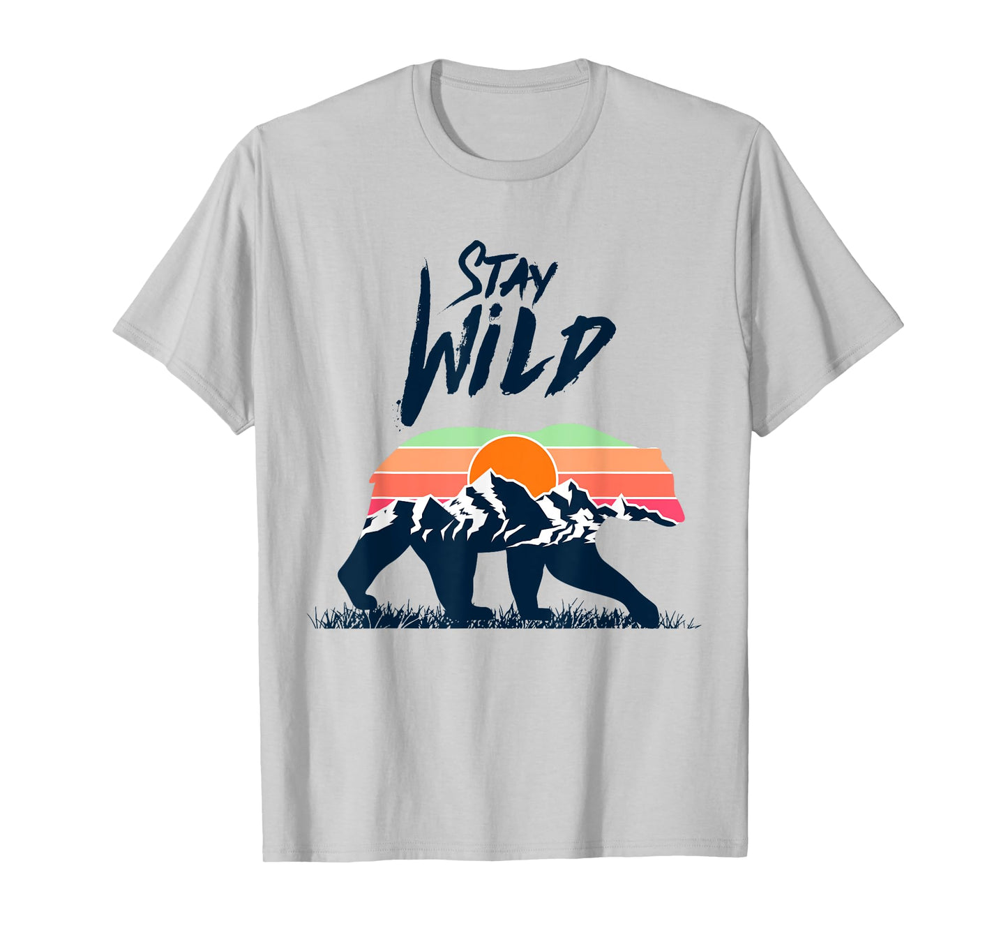 Stay Wild With California Bear T Shirt, Bear Graphic Design T-Shirt