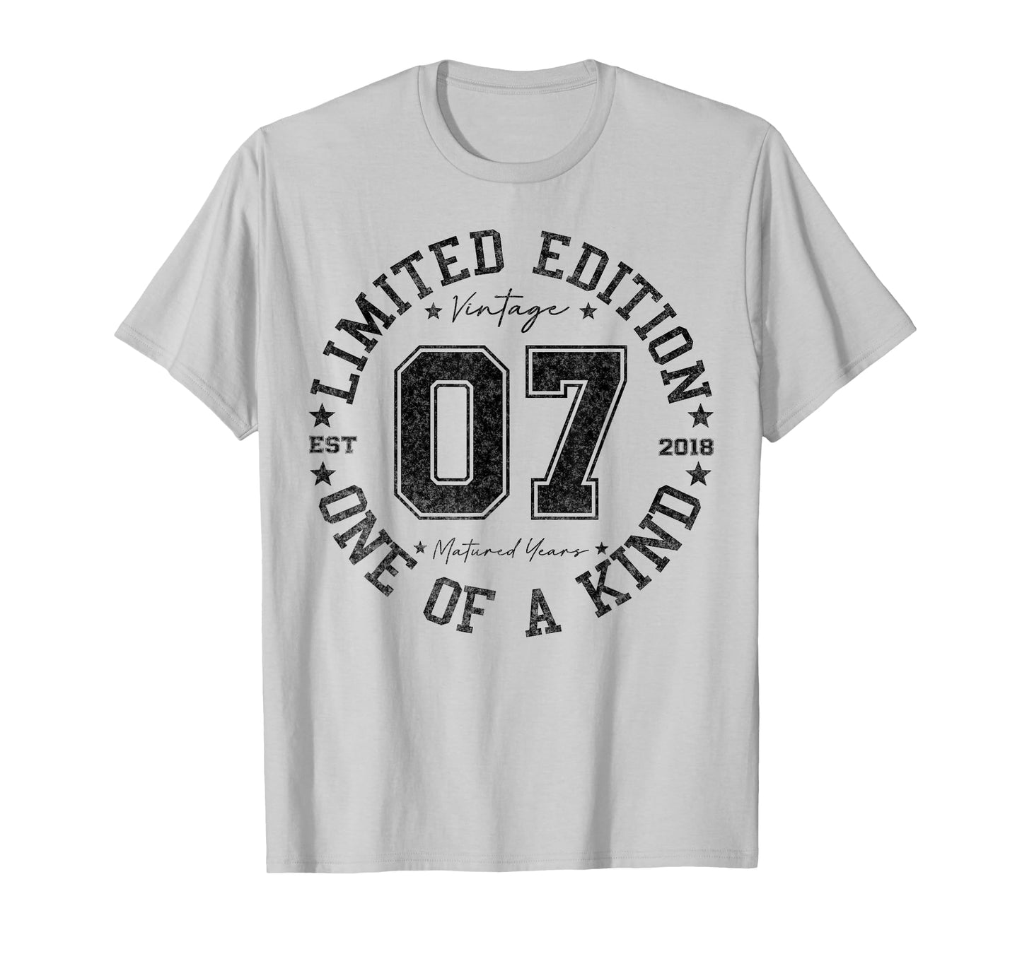 7 Year Old Gifts Vintage 2018 Limited Edition 7th Birthday T-Shirt