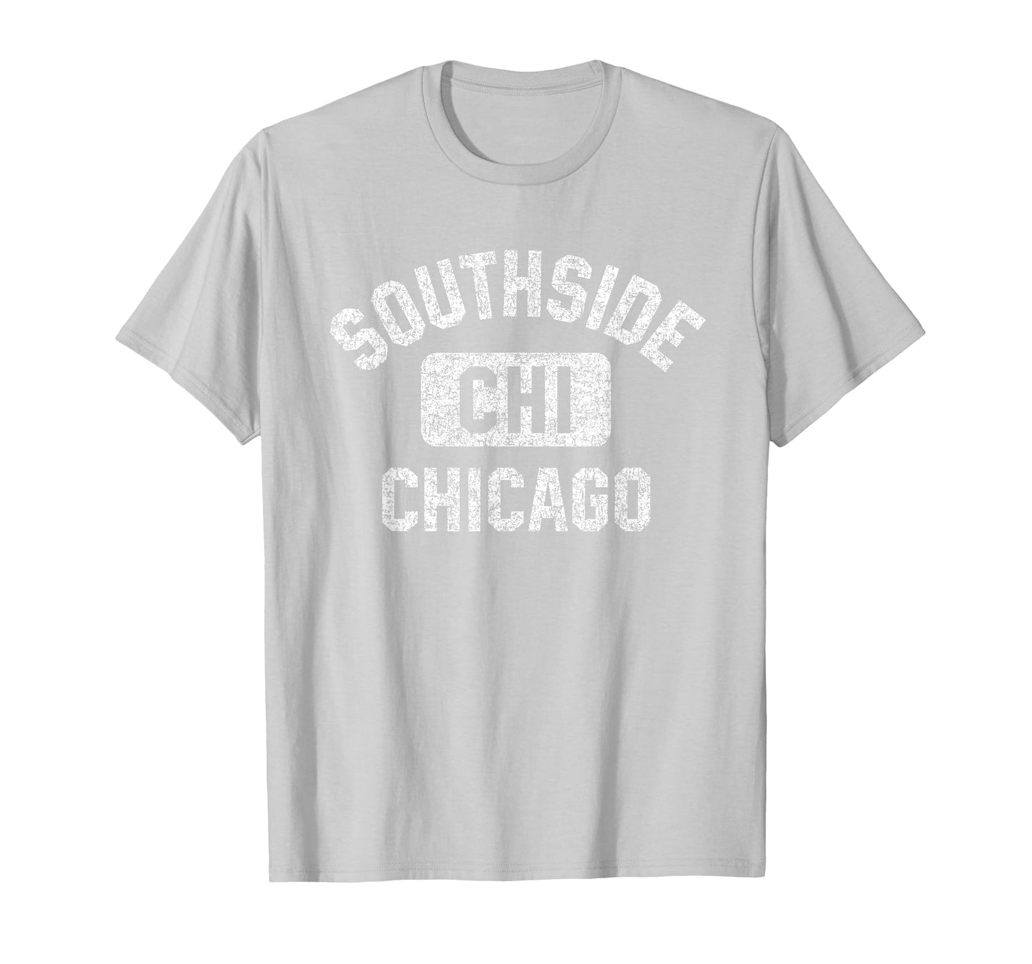 Southside Chicago Gym Style Distressed Print T-Shirt