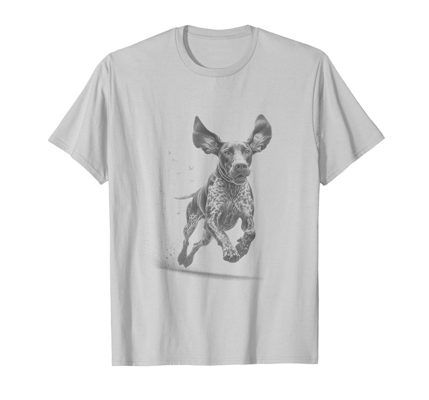 Vintage German Shorthaired Pointer Running Sketch Design T-Shirt