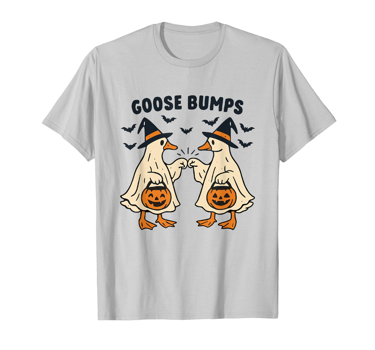 Goose Bumps Halloween Goose Witch Fist Bump Silly Goose T-Shirt