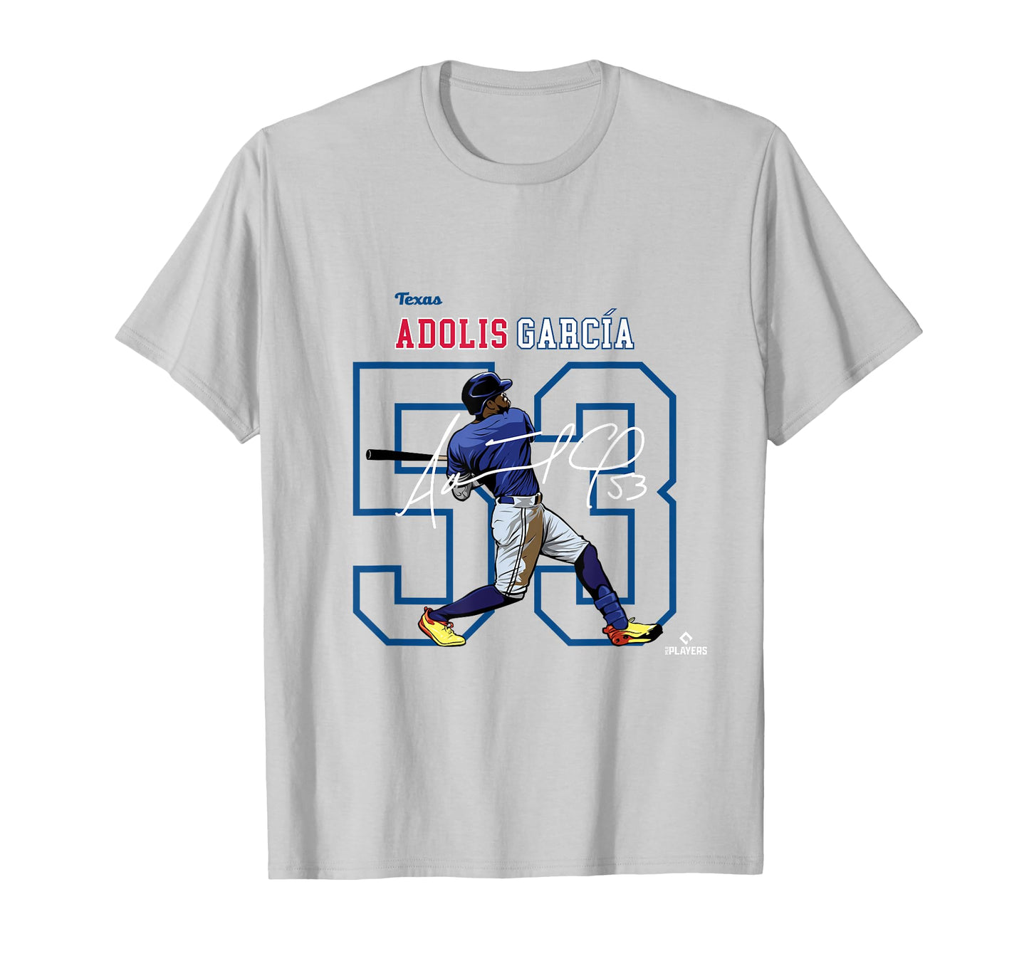 License Champs Adolis Garcia | Texas Baseball Players | MLBAGA3004 T-Shirt