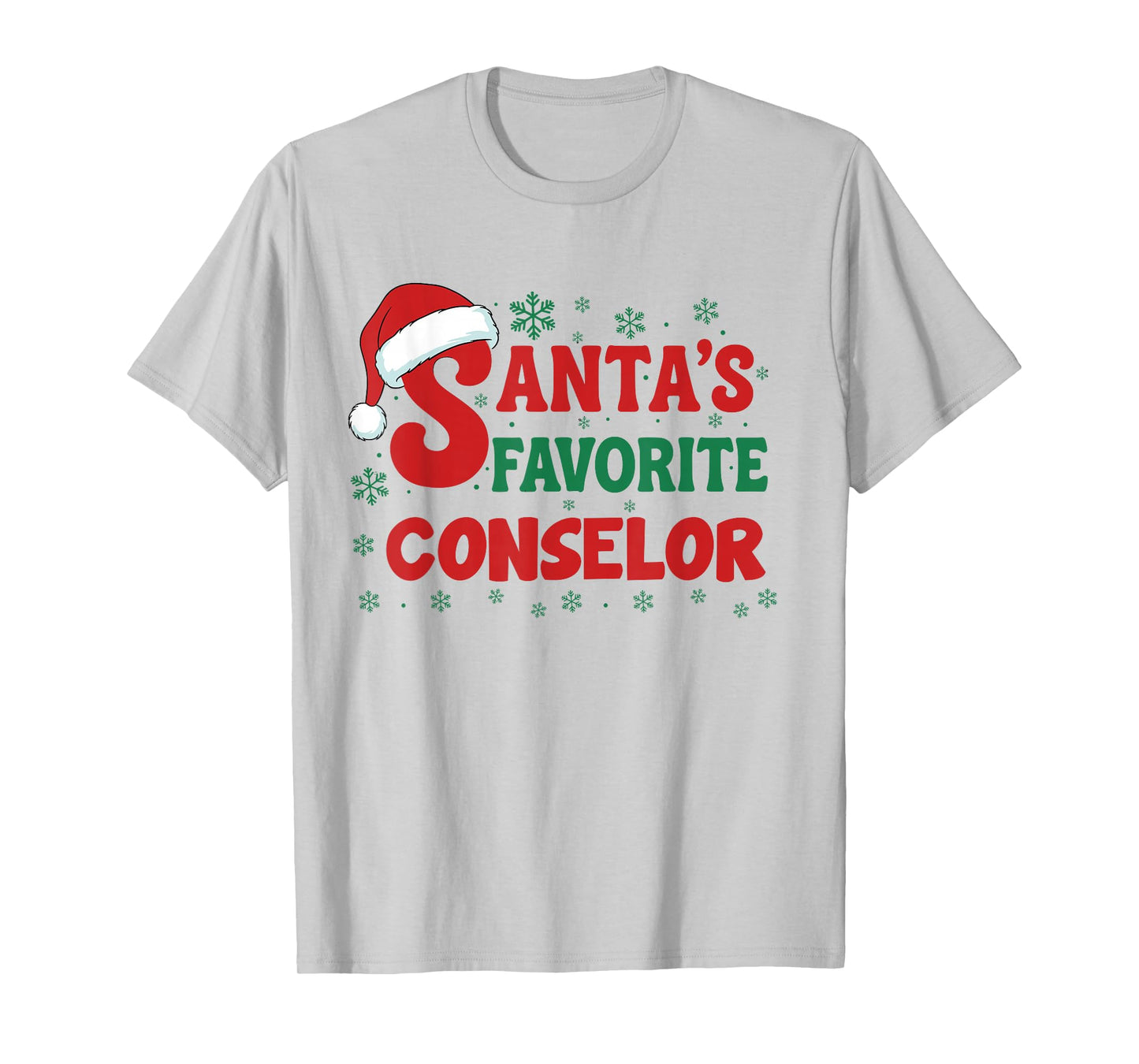 Santa's Favorite Counselor Christmas Holiday Pajama T-Shirt