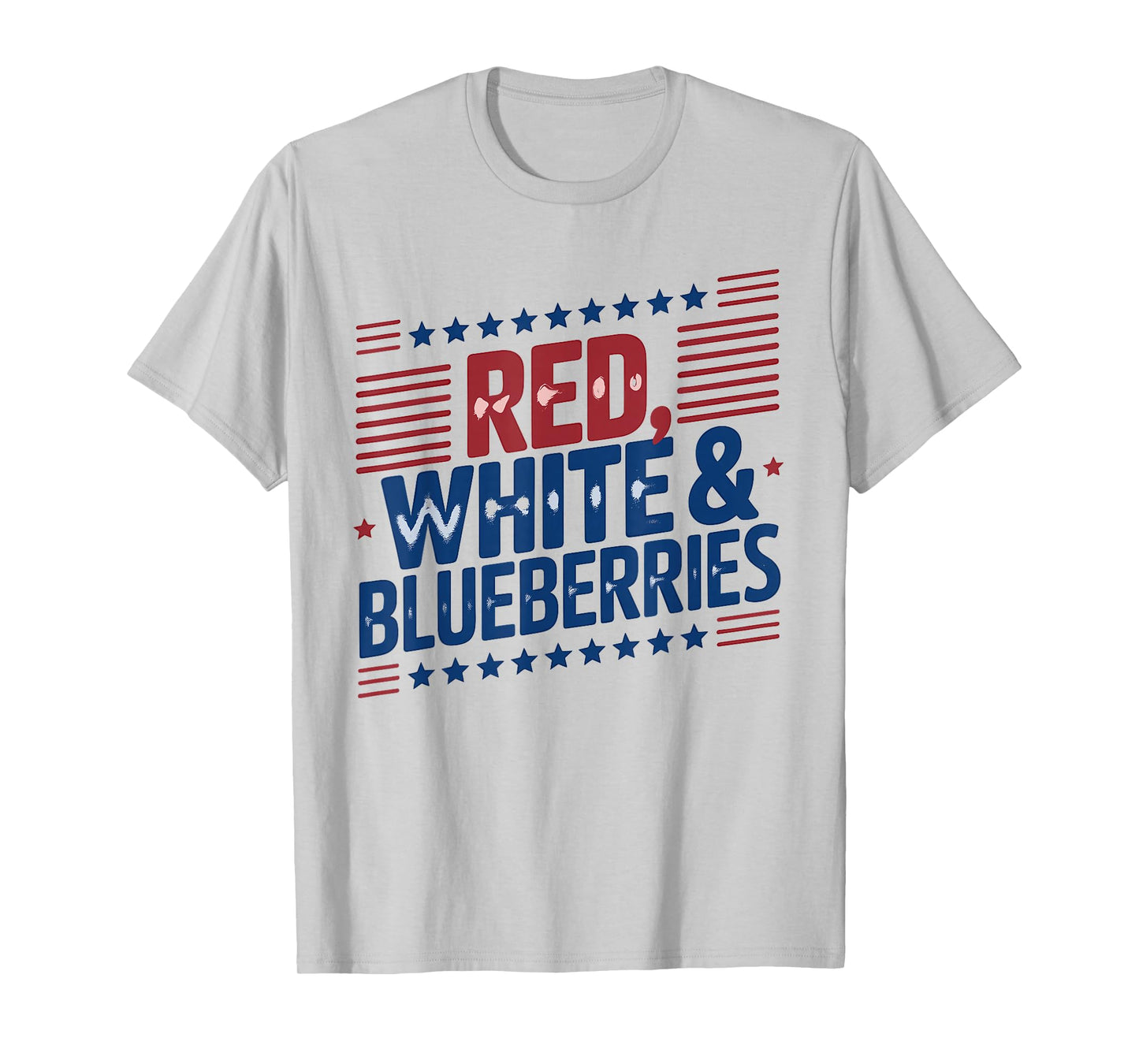 Vintage Patriotic Red White & Blueberries Humor Statement T-Shirt