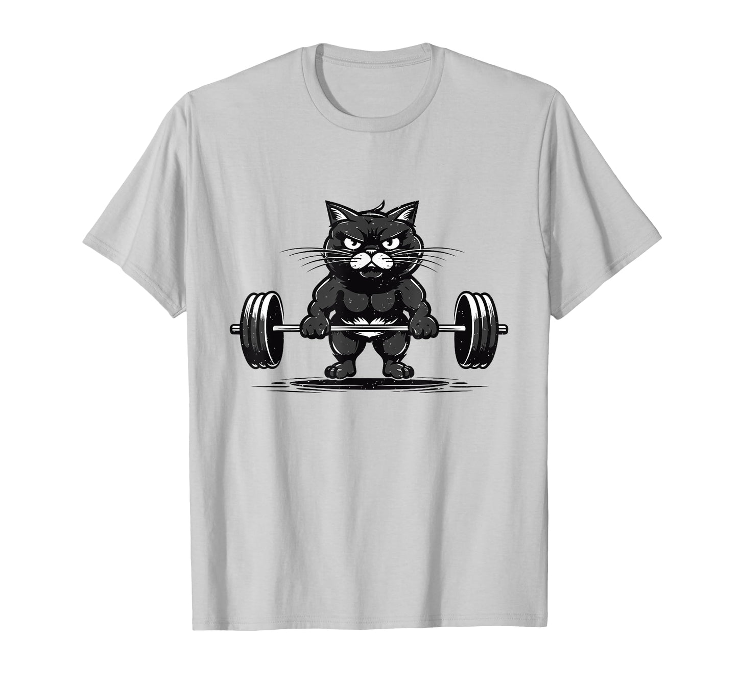 Cat Deadlifting Funny Fitness Gym Workout Cat Lovers T-Shirt for Men Women
