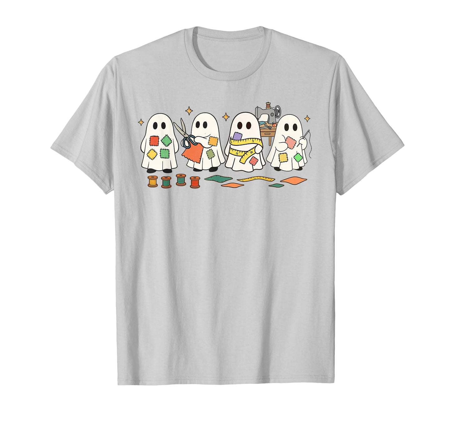 Halloween Vibes Boo Quilting Lover Quilter Spooky Mama T-Shirt