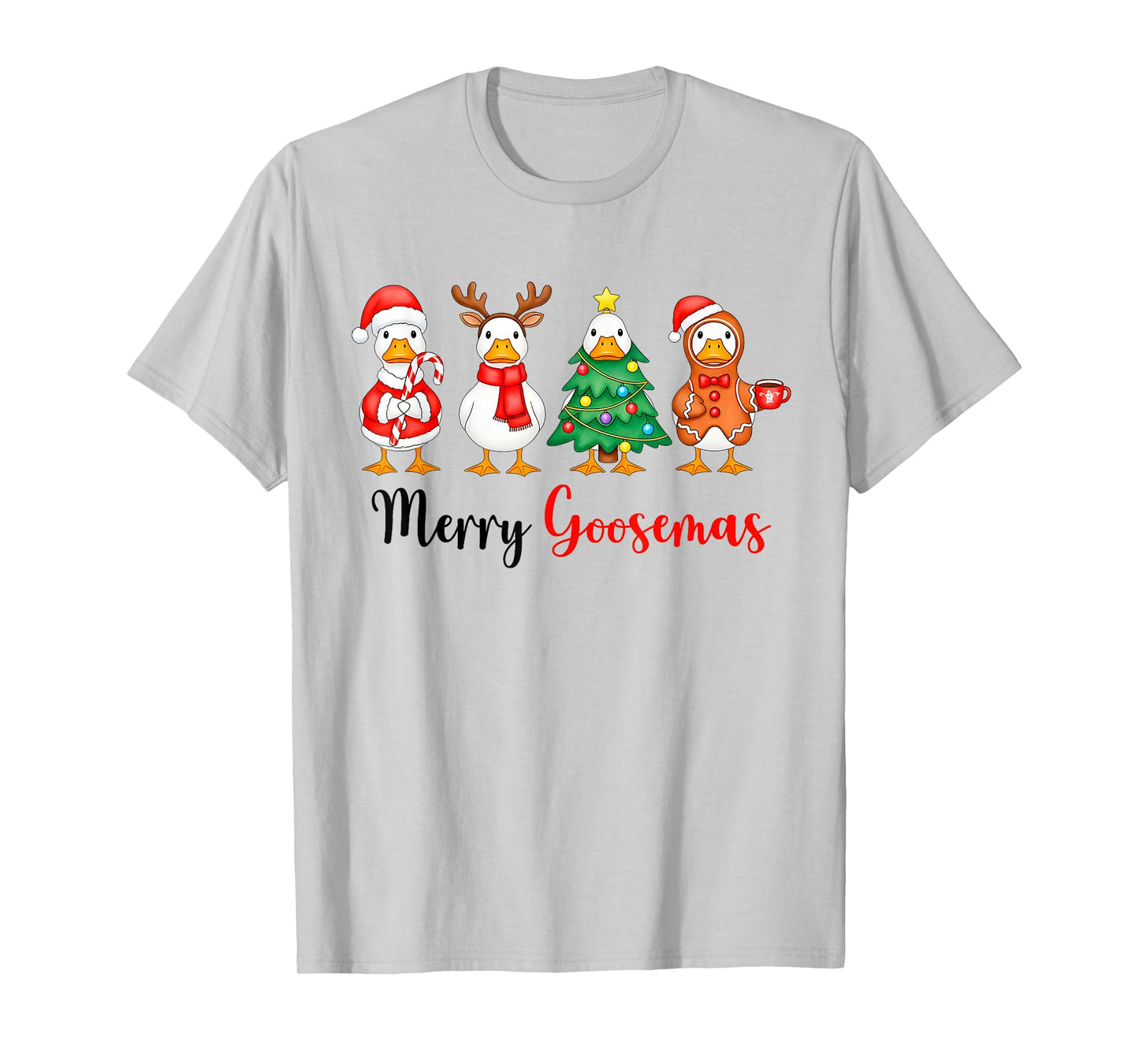 Retro Merry Goosemas Funny Christmas Geese Holiday Xmas T-Shirt