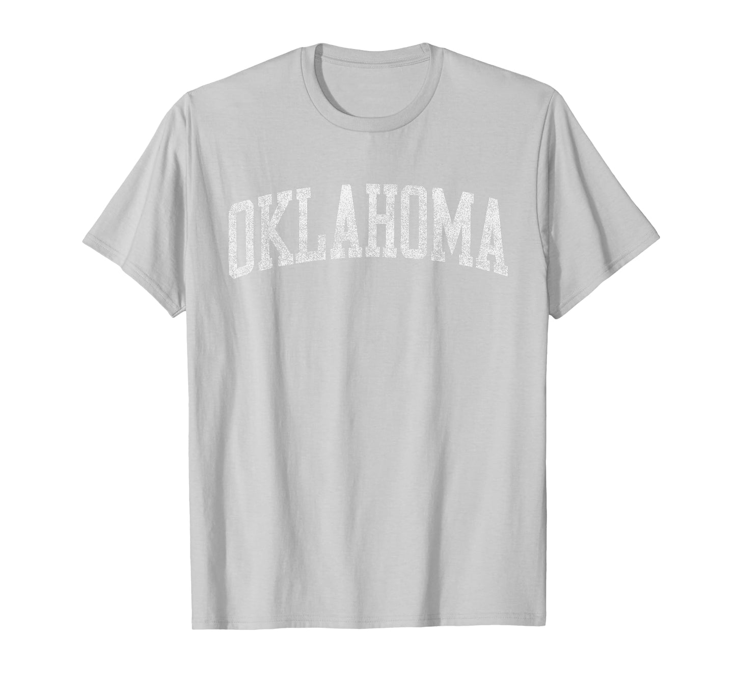 Oklahoma OK Varsity Vintage Athletic Sports Style White Text T-Shirt