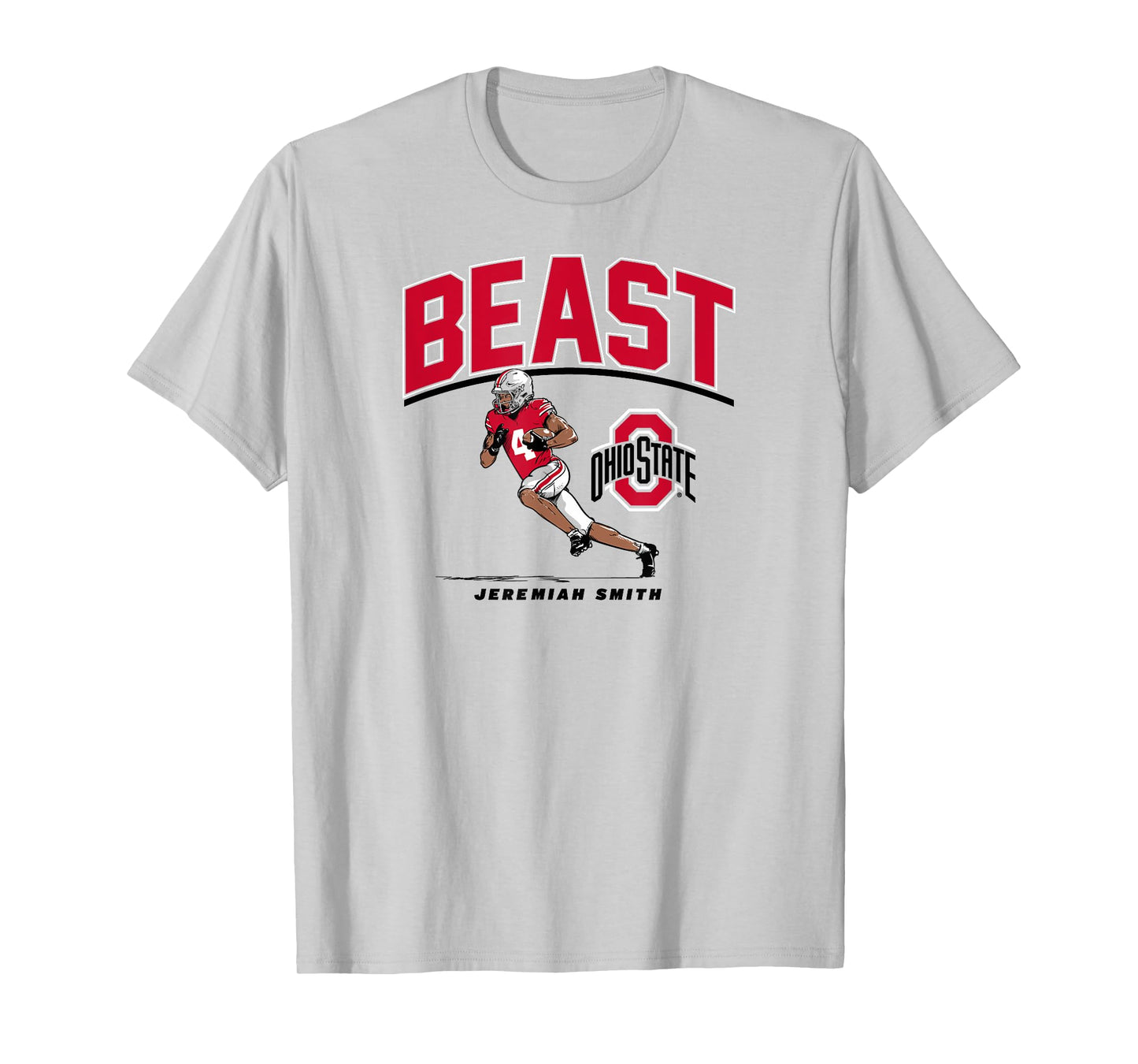 Jeremiah Smith - Beast (Gray) - Ohio State Football T-Shirt