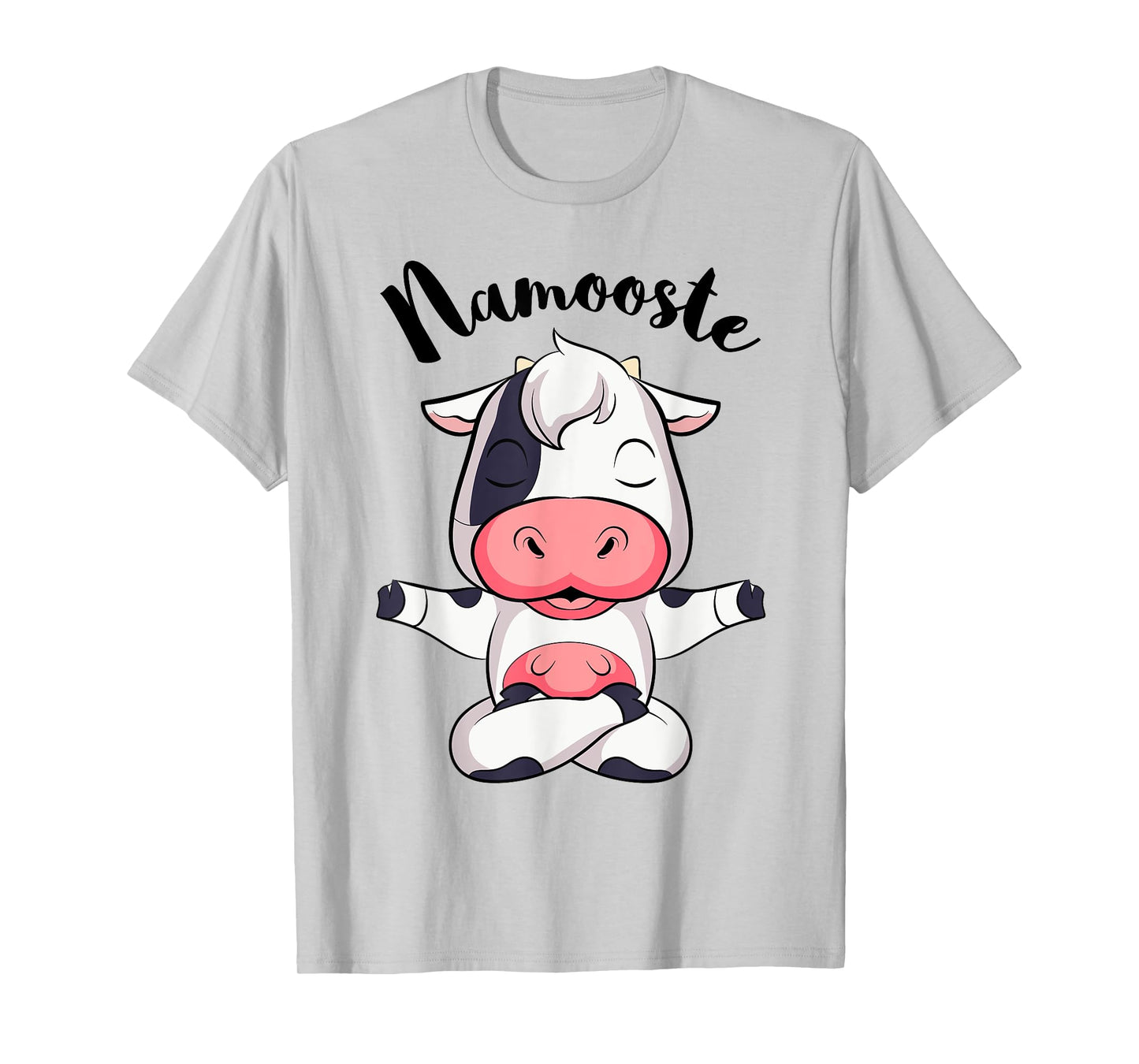 Namoostee Cow Shirt Women Girls Cow Lover Gifts Namaste Yoga T-Shirt